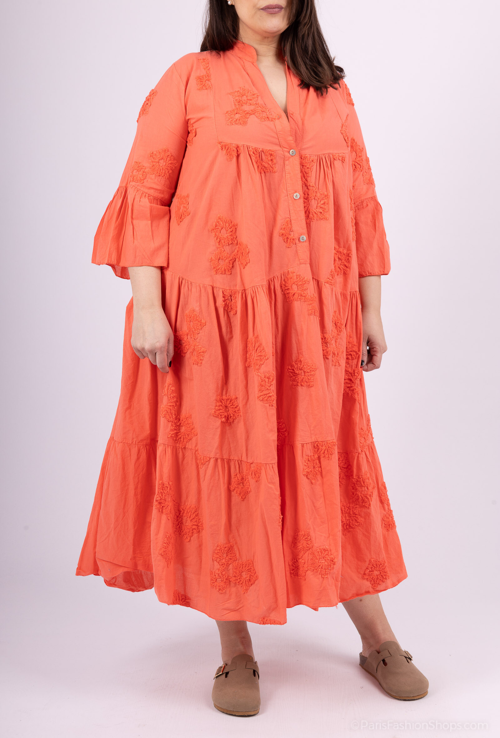 Wholesaler Superbelle - Flower dress with button
