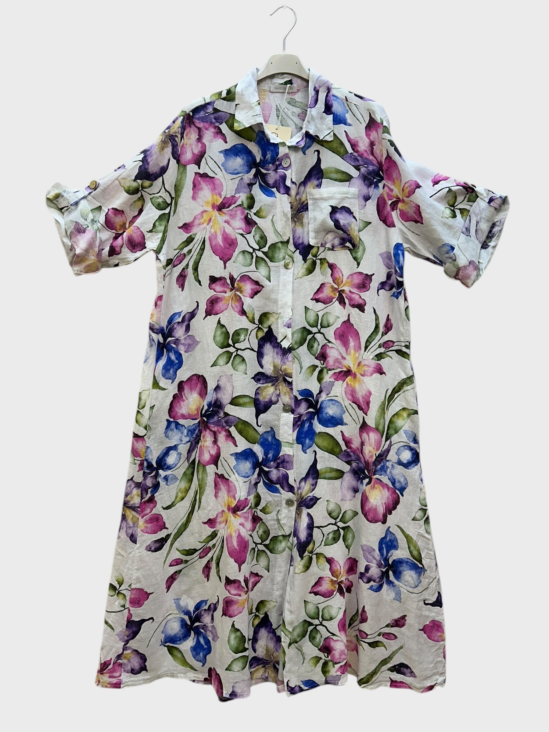 Wholesaler Superbelle - Flower -printed shirt dress