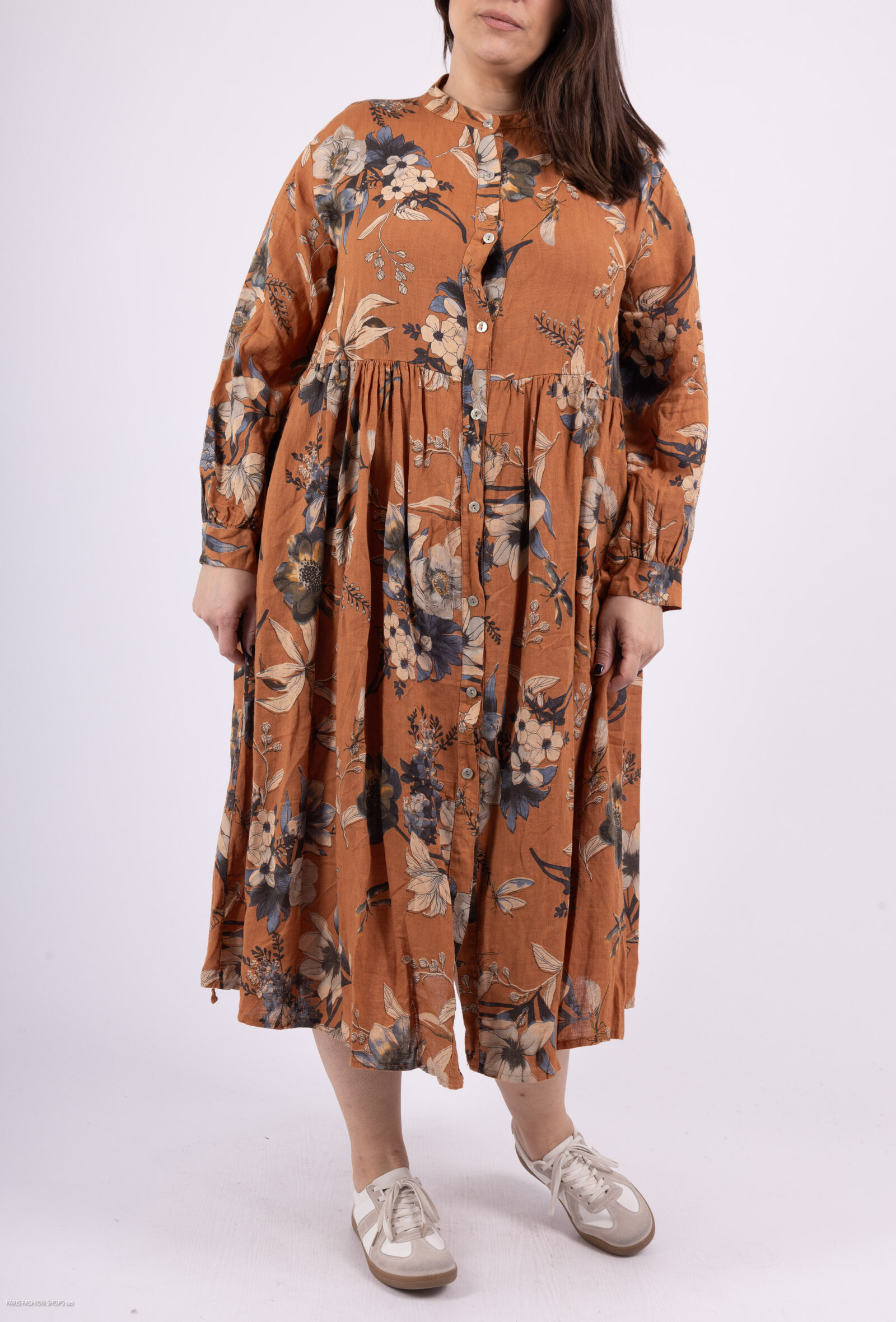 Wholesaler Superbelle - Flower printed shirt dress