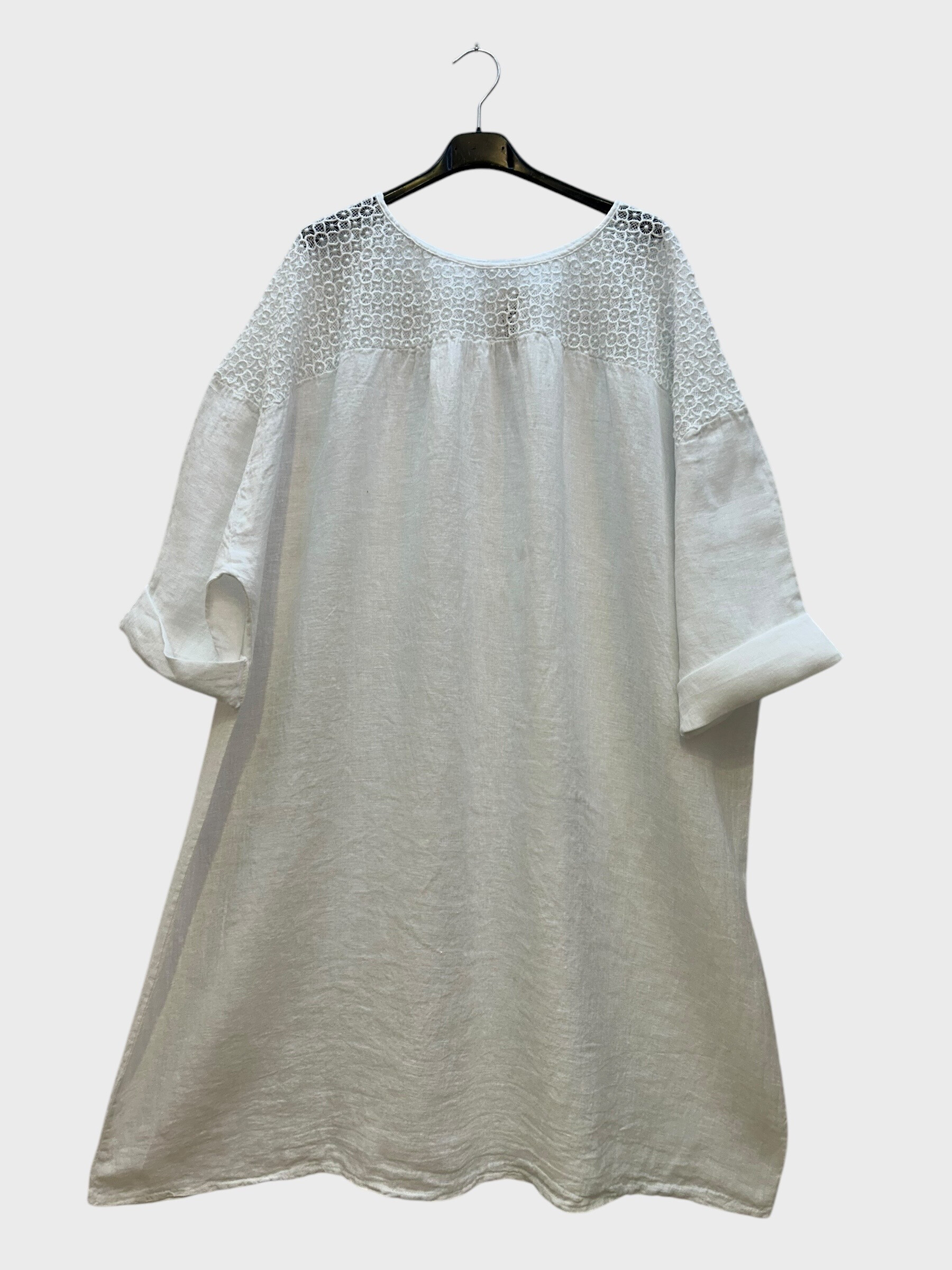 Wholesaler Superbelle - Long linen dress with lace