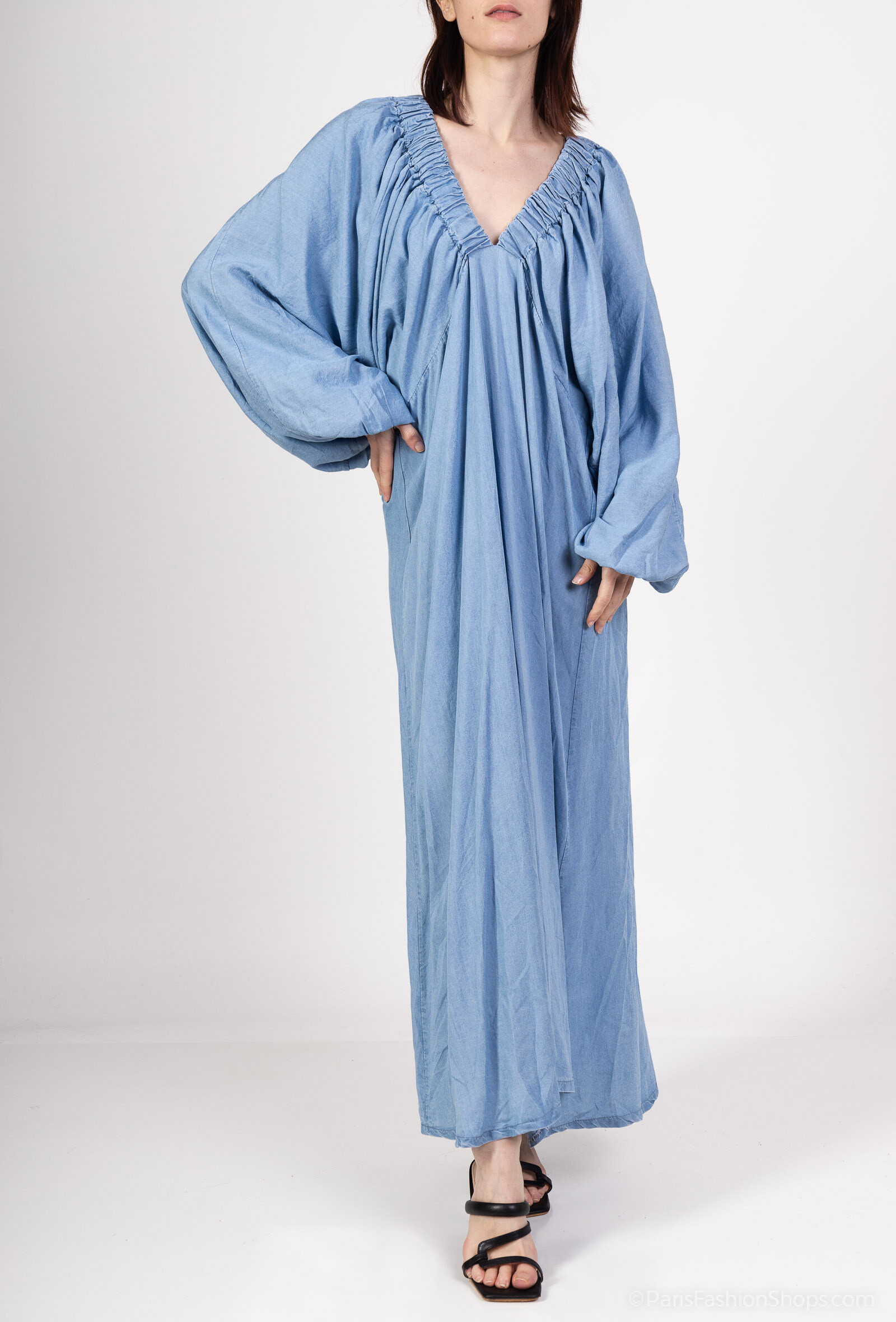 Wholesaler Superbelle - Mid-length dress in tencel