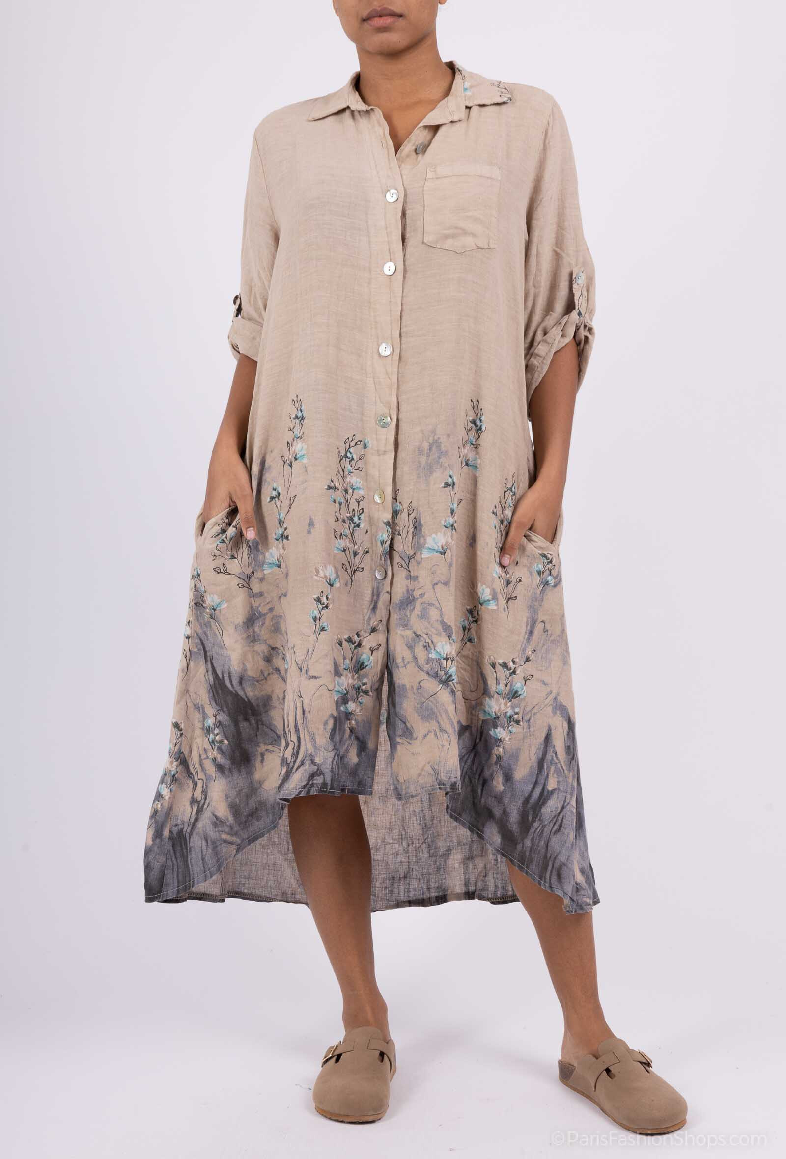 Wholesaler Superbelle - Linen shirt dress