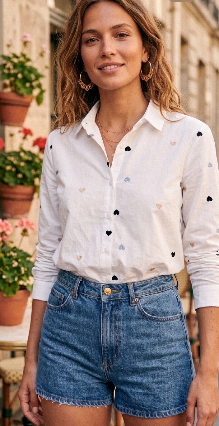 Grossiste Suzzy & Milly - Chemise brodé petites fleurs