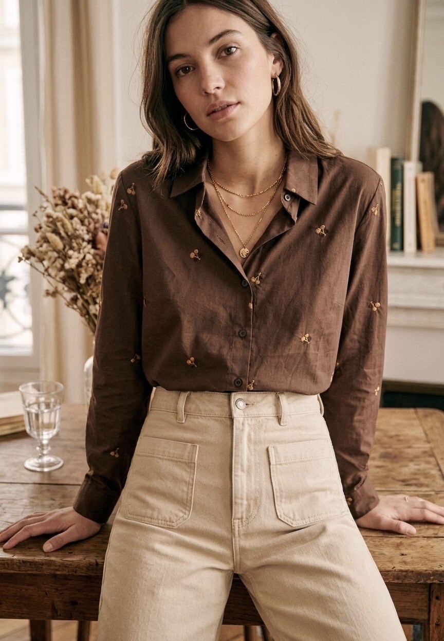 Grossiste Suzzy & Milly - Chemise coton  brodé