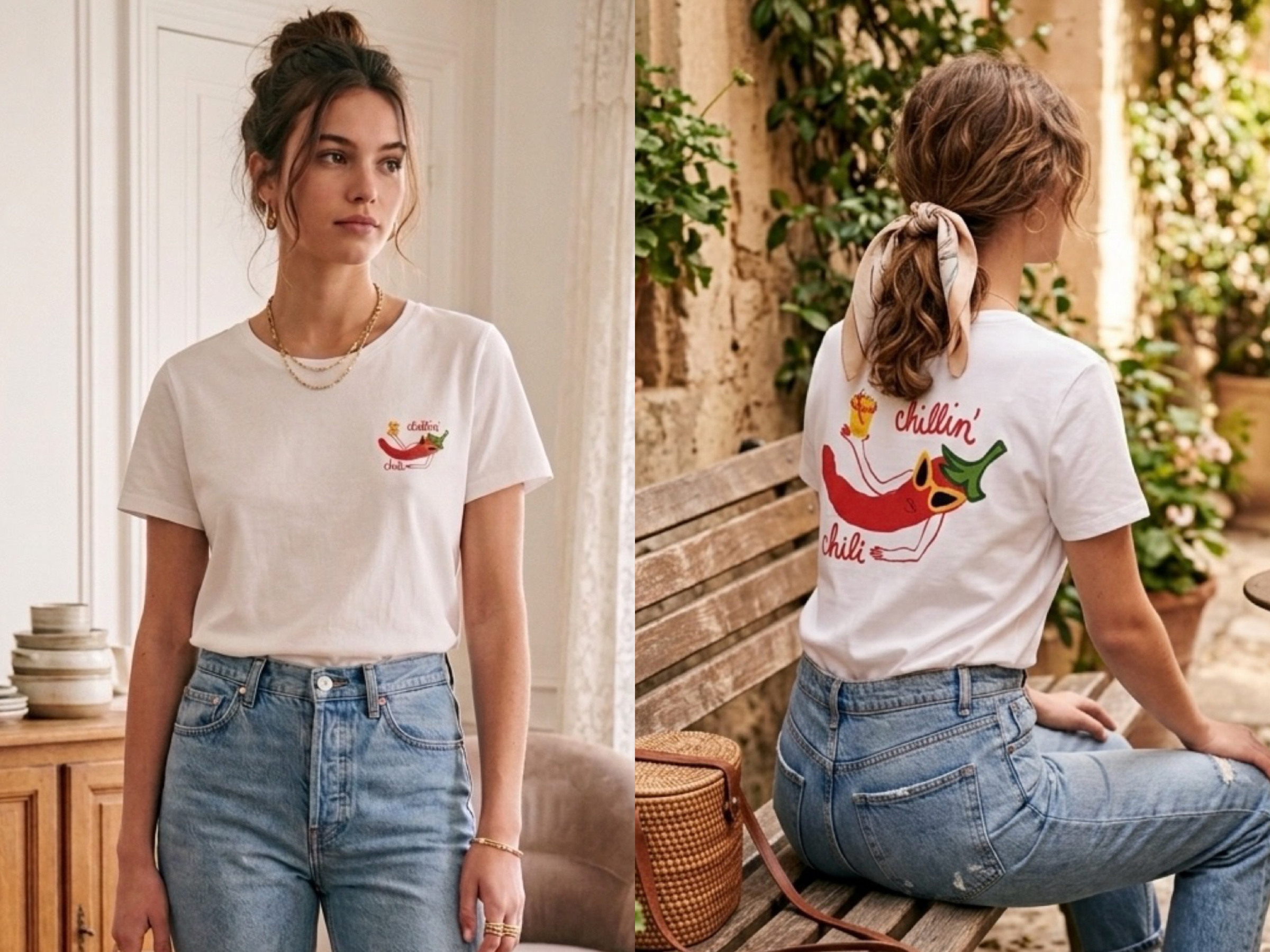 Grossiste Suzzy & Milly - T-shirt blanc