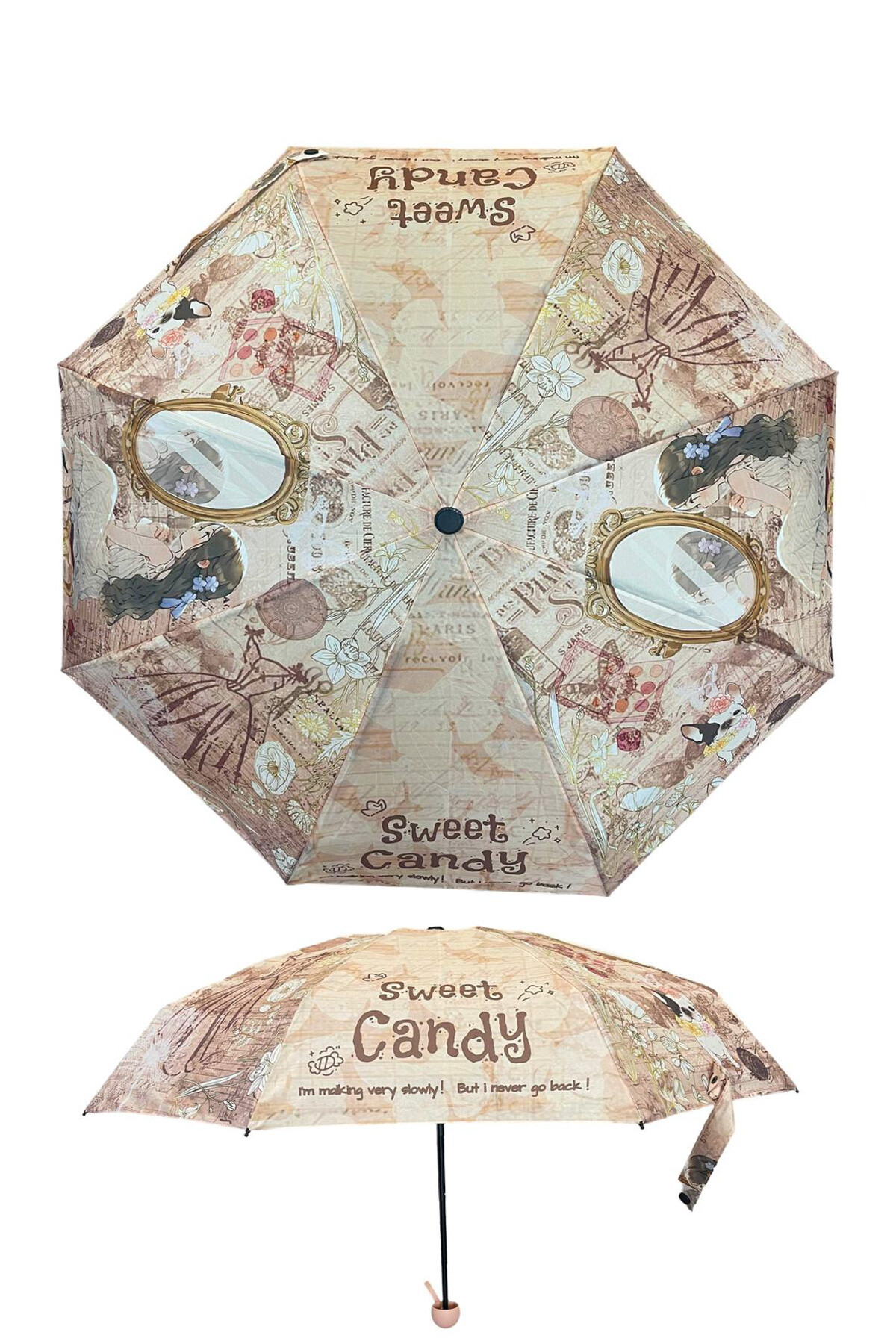 Wholesaler SWEET & CANDY - Manual folding capsule umbrella Sweet & Candy P-026-02-25A