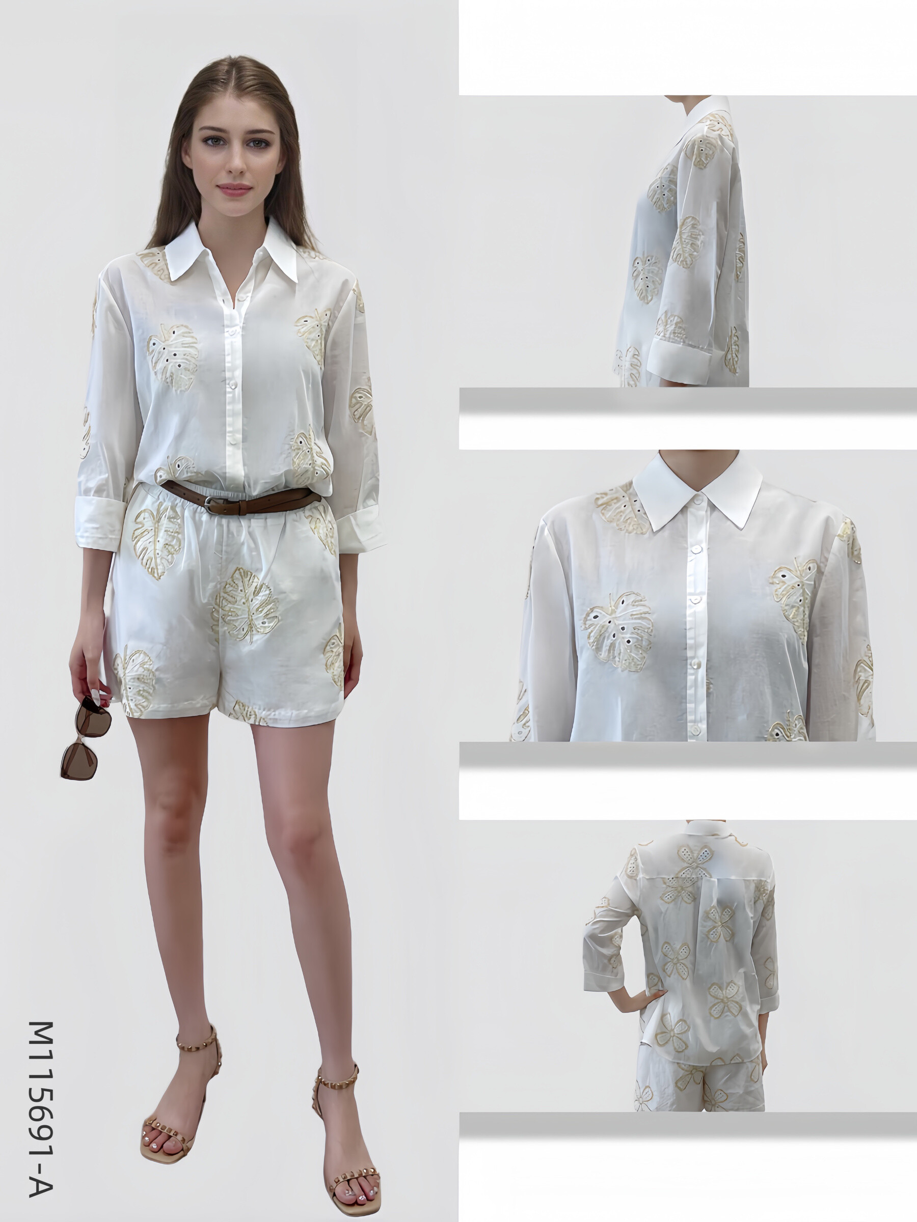 Wholesaler Sweet Miss - Cotton shirt Embroidery