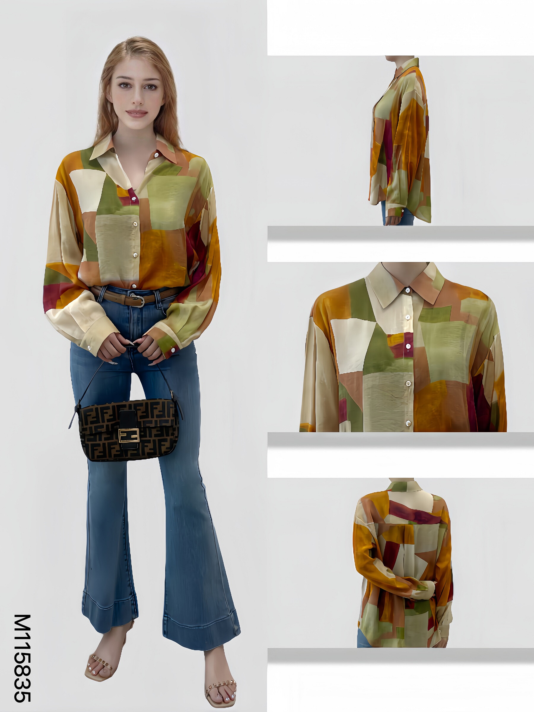Wholesaler Sweet Miss - Geometric printed shirt