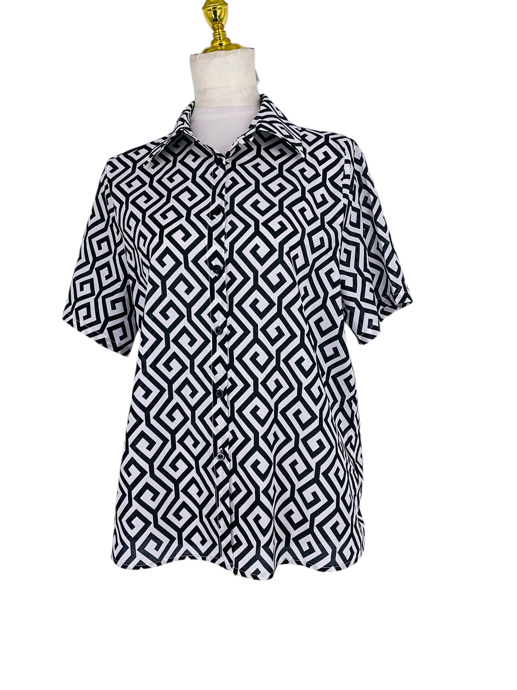 Wholesaler Sweet Miss - Maze print cotton shirt