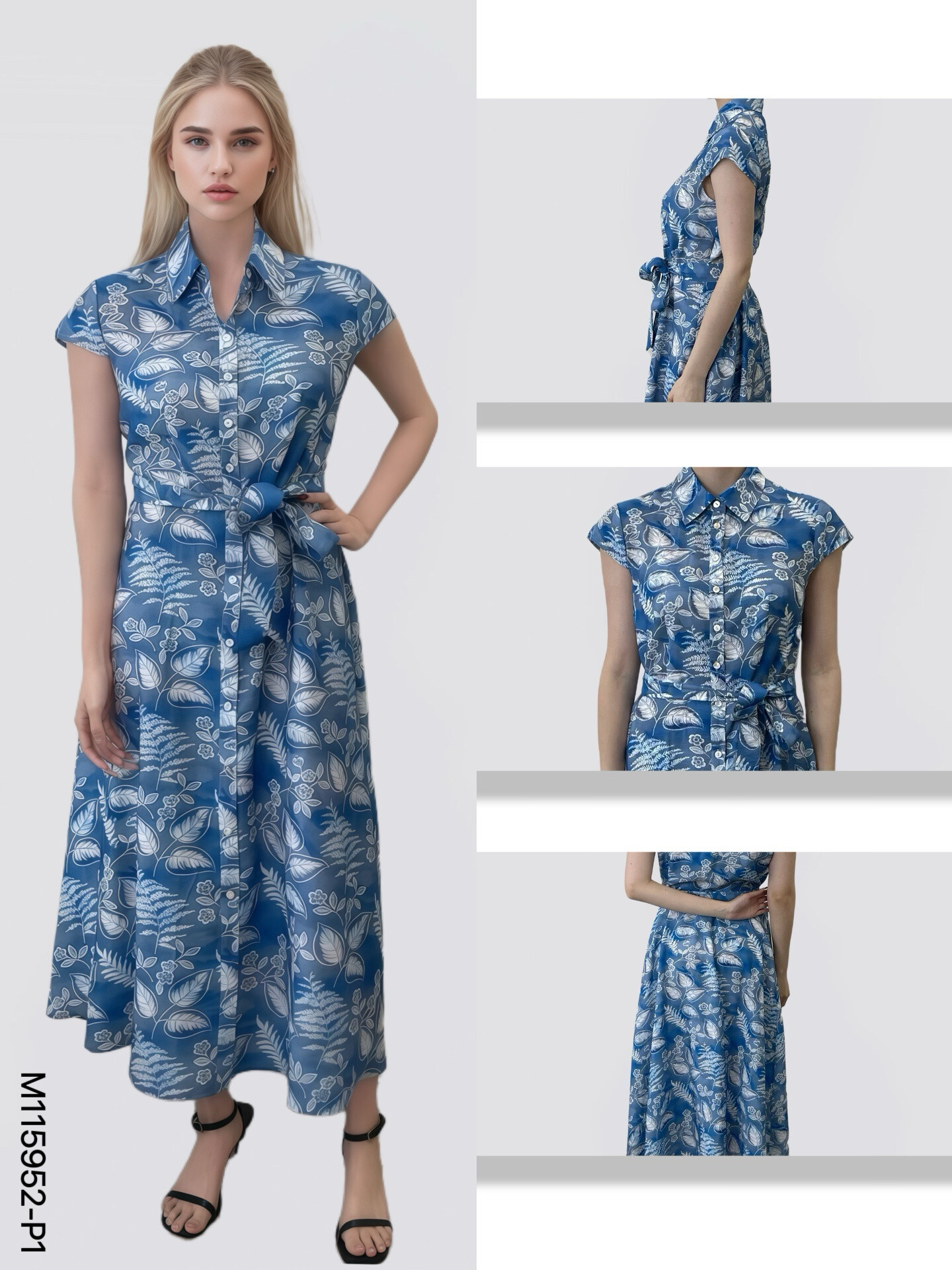 Wholesaler Sweet Miss - Folted flared shirt dress with fabric belt