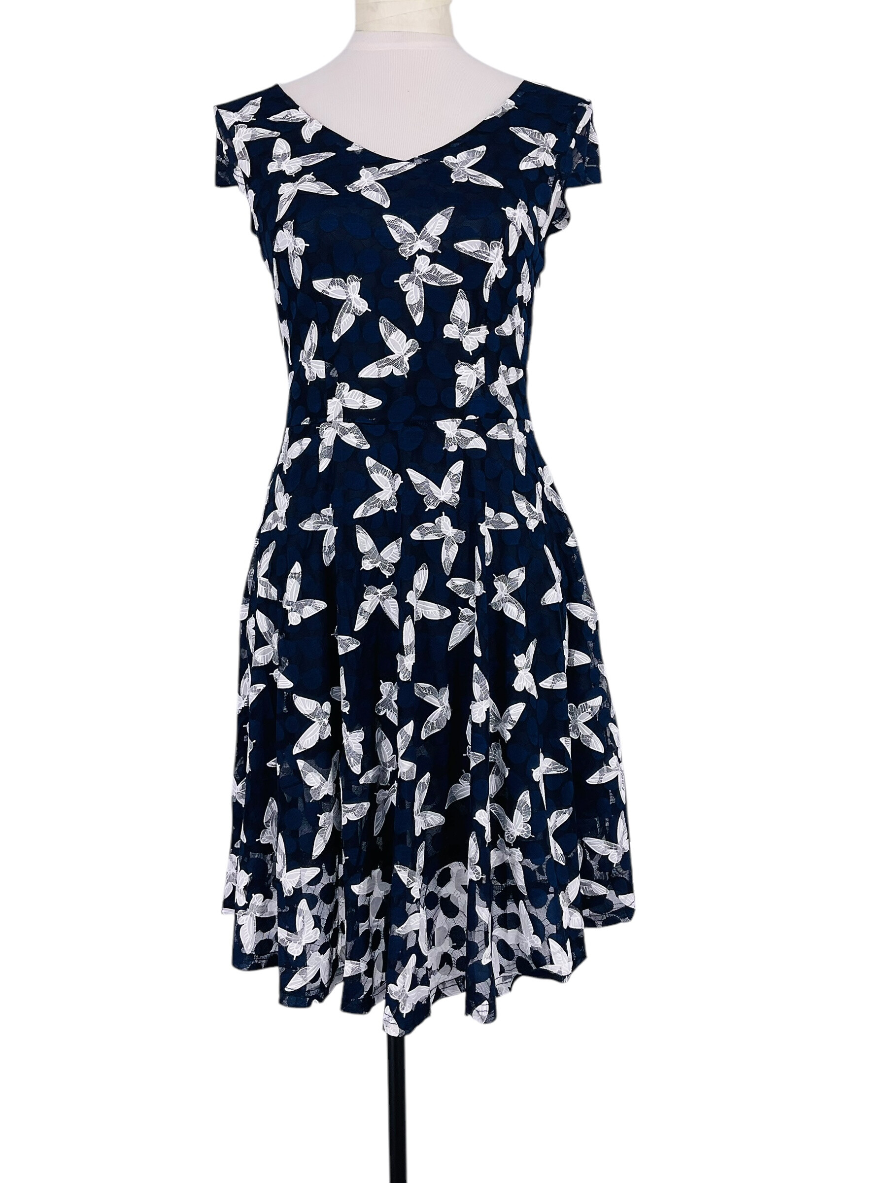 Wholesaler Sweet Miss - V -neck printed lace dress V