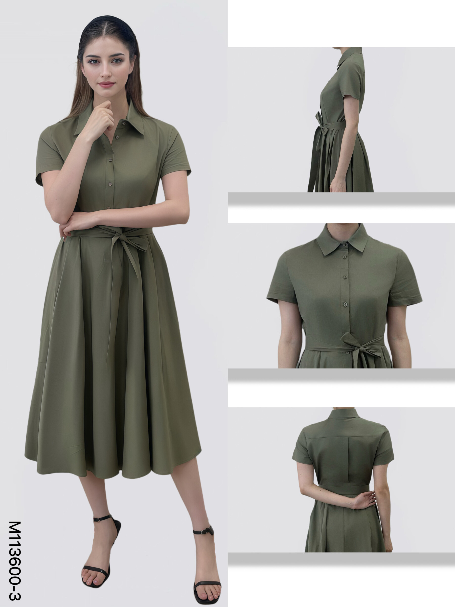 Wholesaler Sweet Miss - United cotton dress with belt