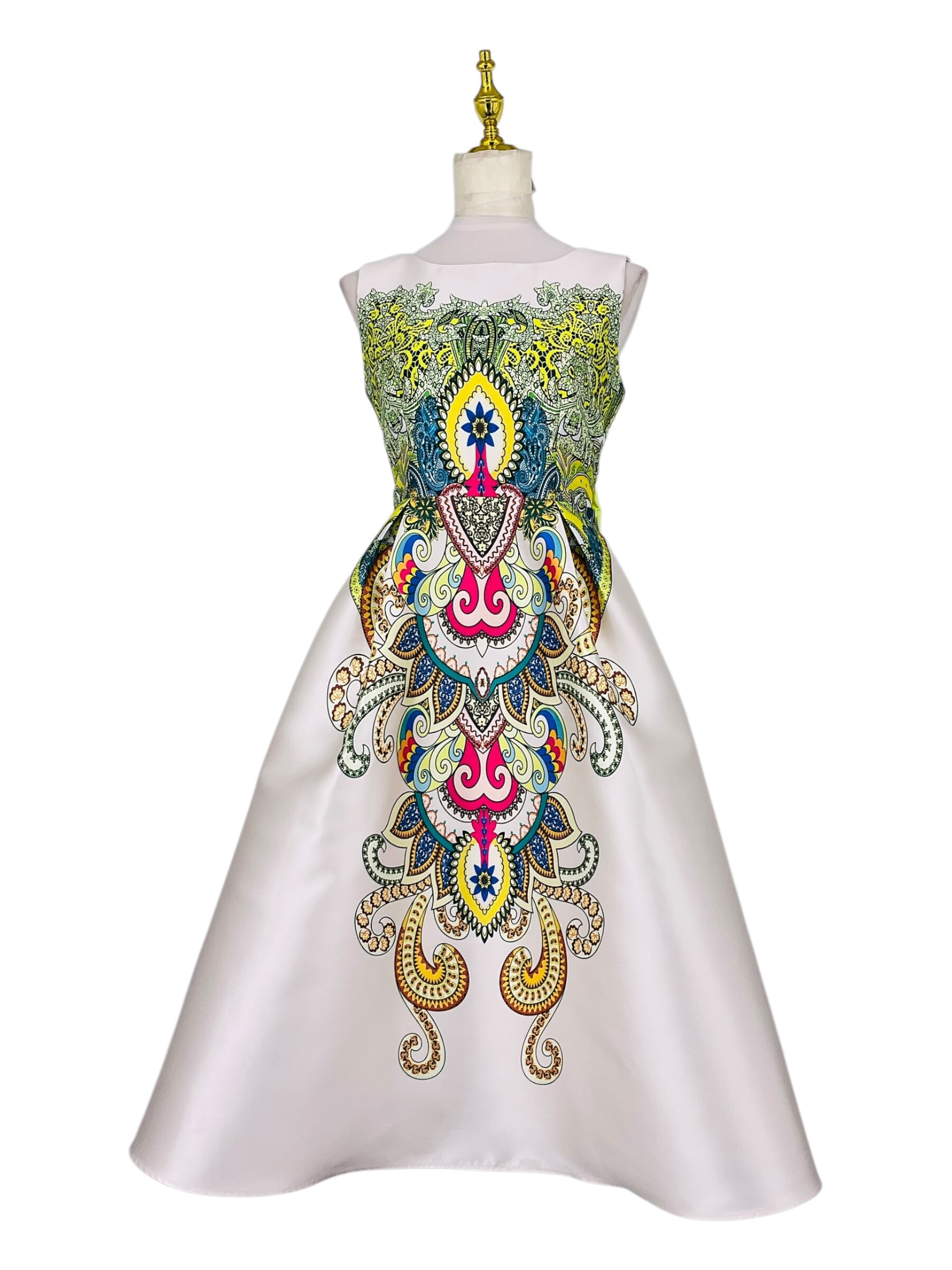 Wholesaler Sweet Miss - Thick fabric printed satin dress