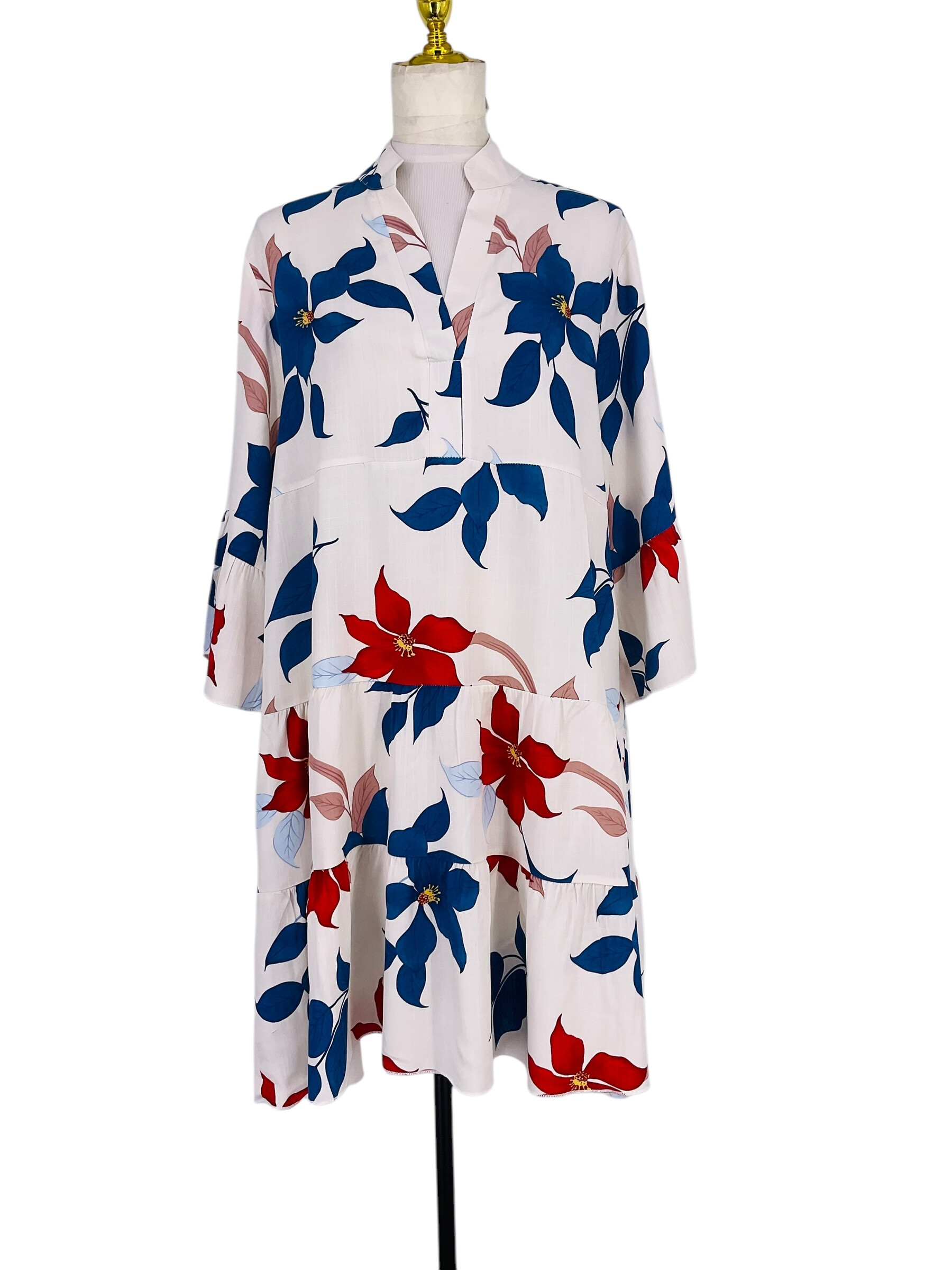 Wholesaler Sweet Miss - V -neck printed dress V