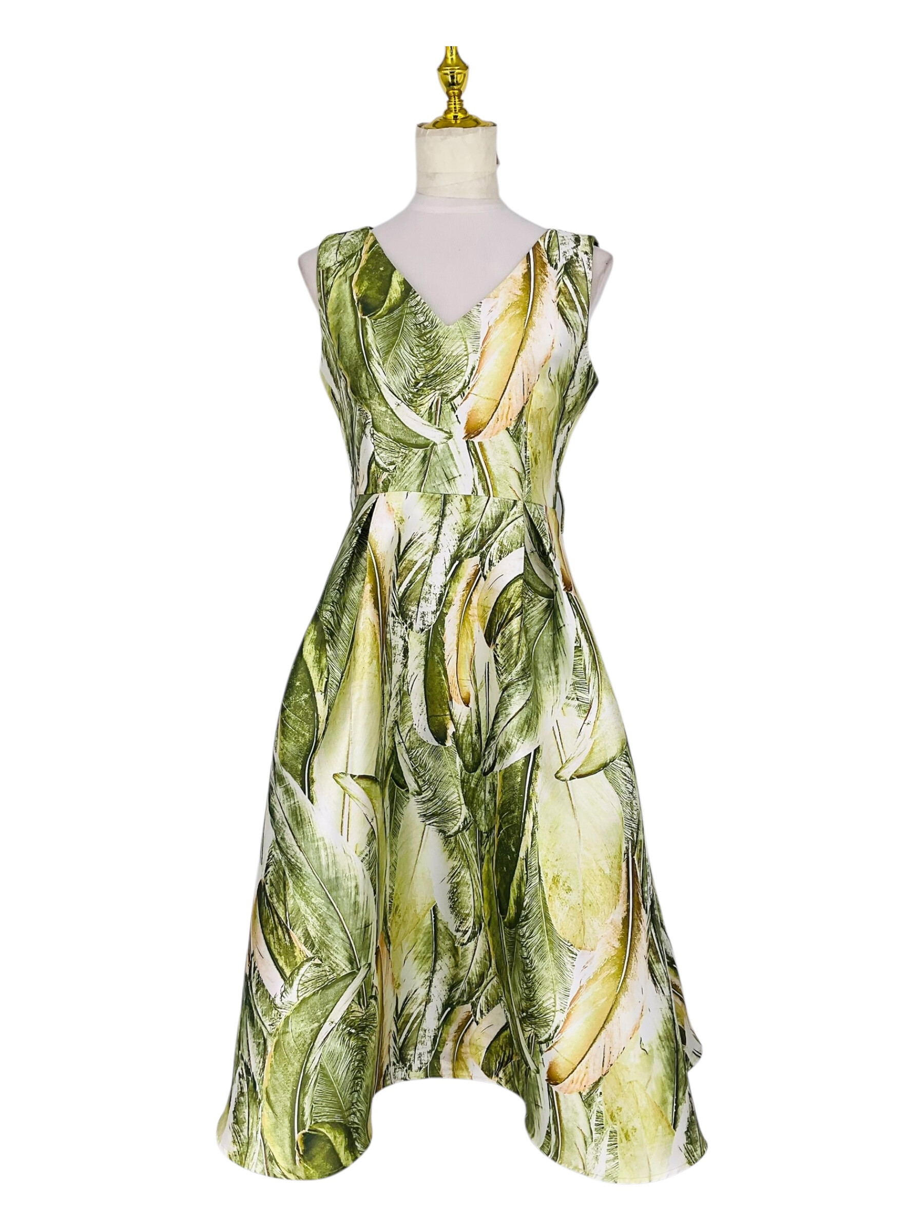 Wholesaler Sweet Miss - Printed satin dress feather with thick fabric