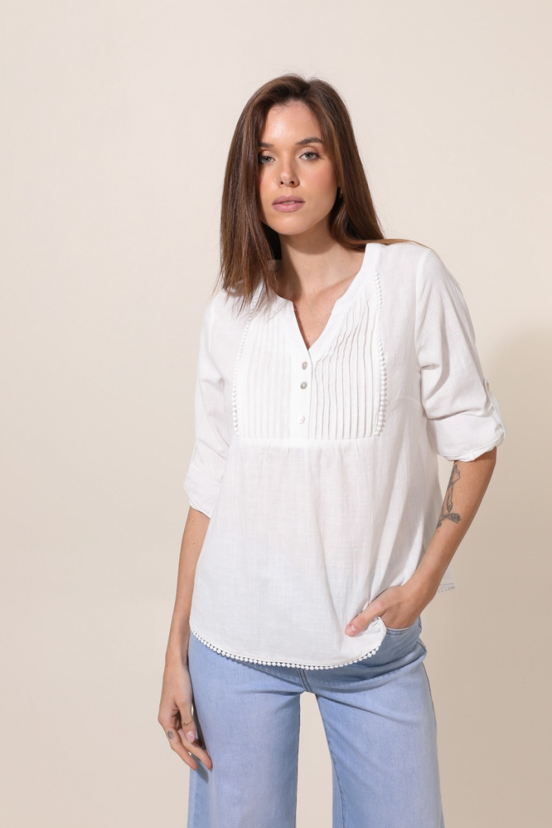 Wholesaler Sweet Miss - Cotton V-neck T-shirt