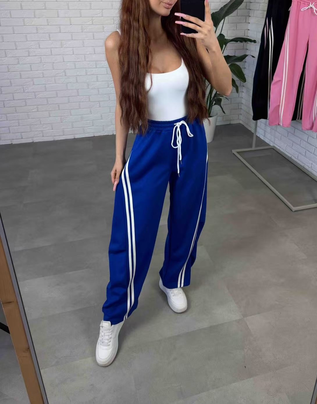 Grossista Sweetissima - Pantaloni con strisce verticali sui pannelli laterali dei pantaloni