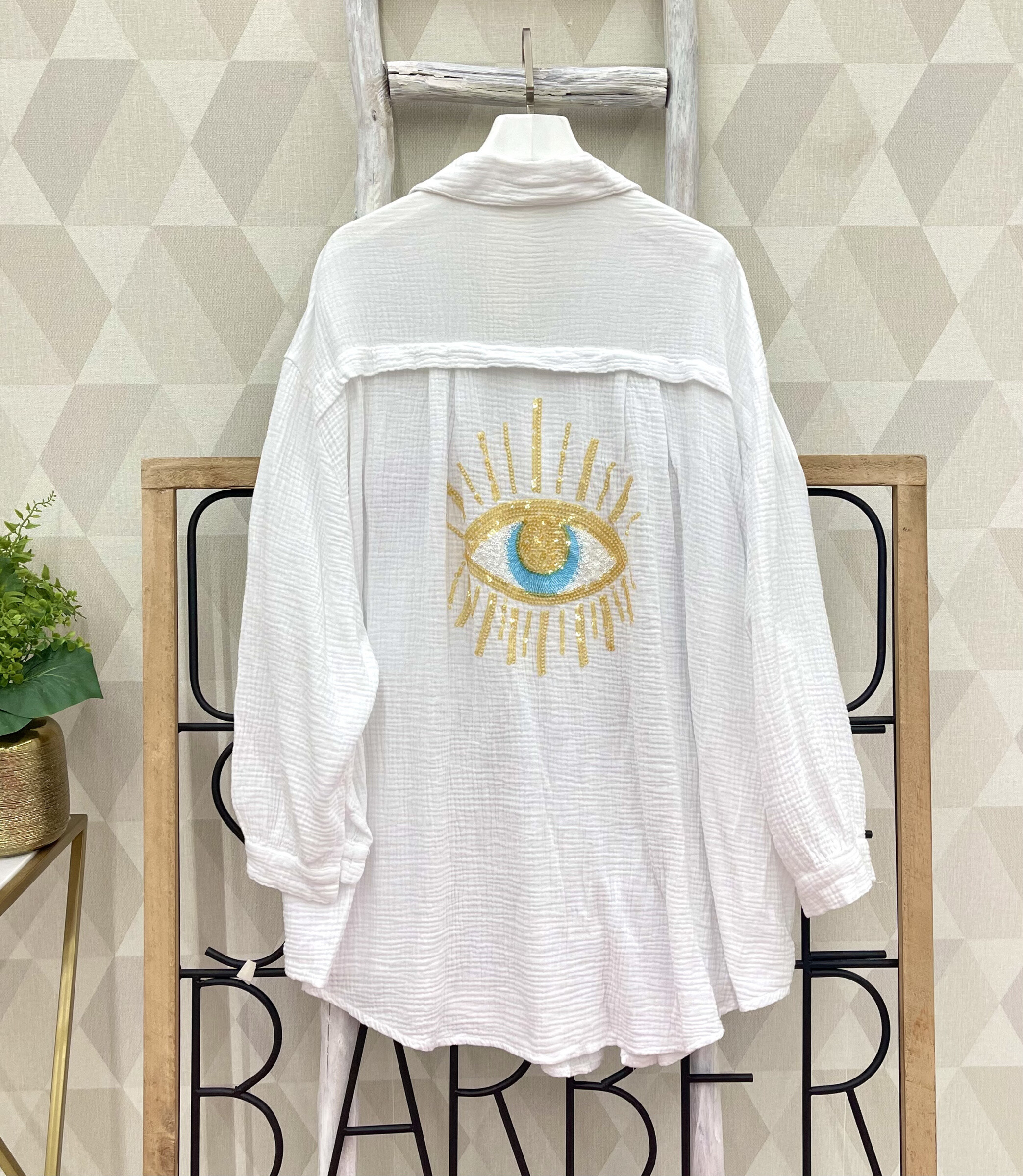 Mayorista Sweetissima - Camisa de gran tamaño con bordado