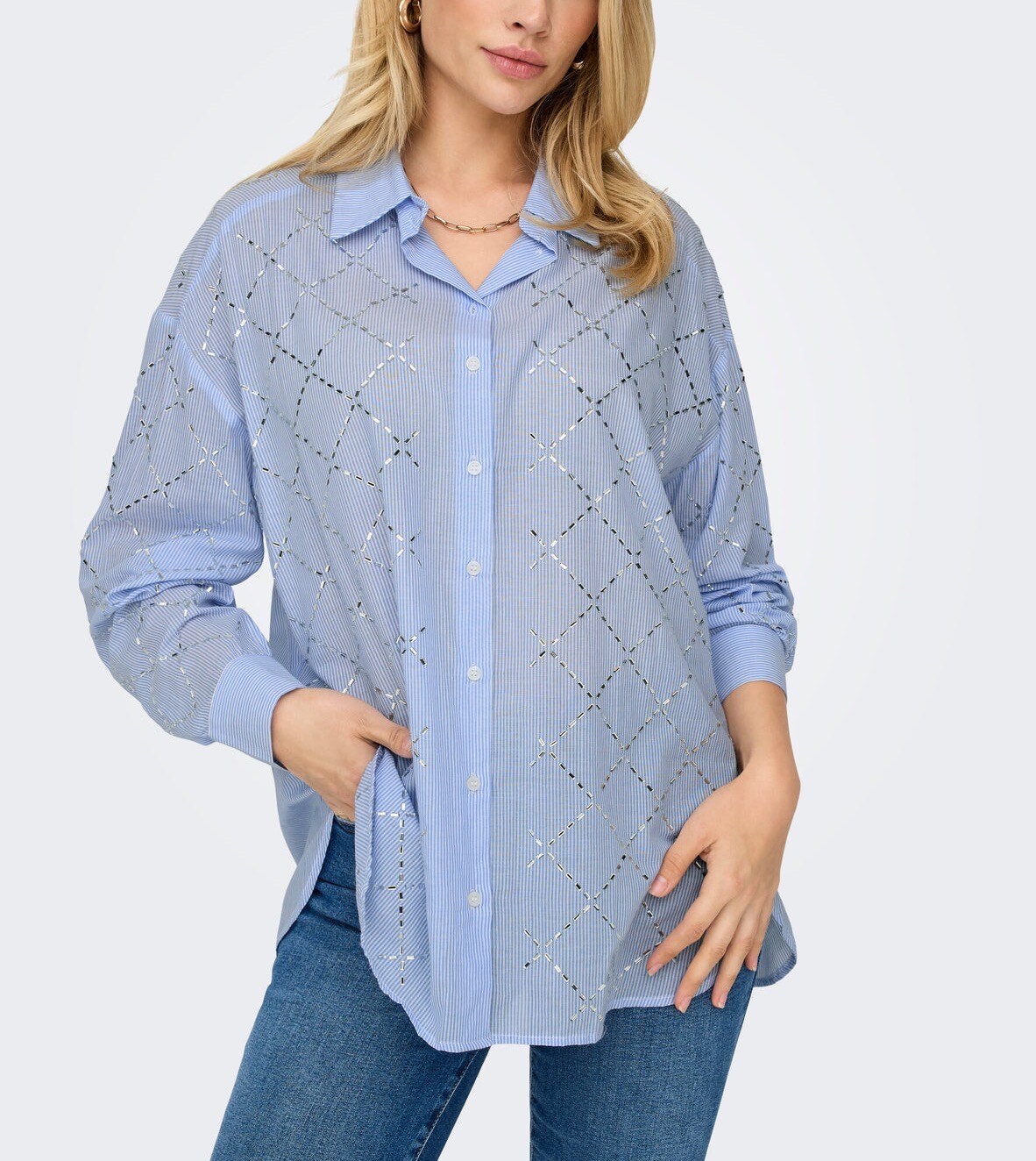 Grossiste Sweetissima - Chemise avec fil d'argent
