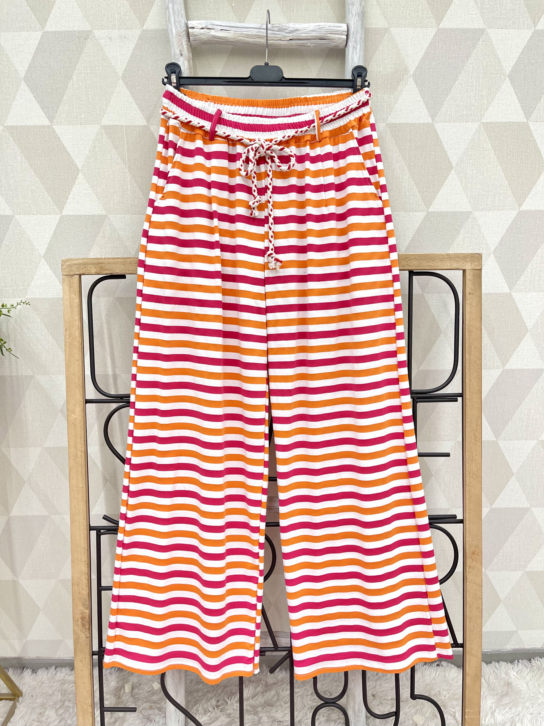 Wholesaler Sweetissima - Striped colored pants, with pockets