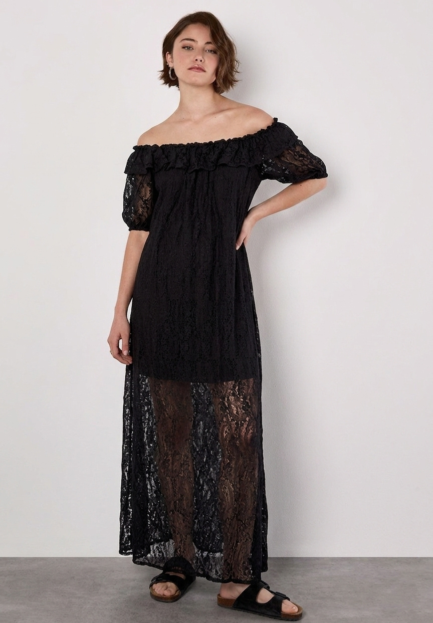 Mayorista Sweetissima - Vestido largo elegante de encaje