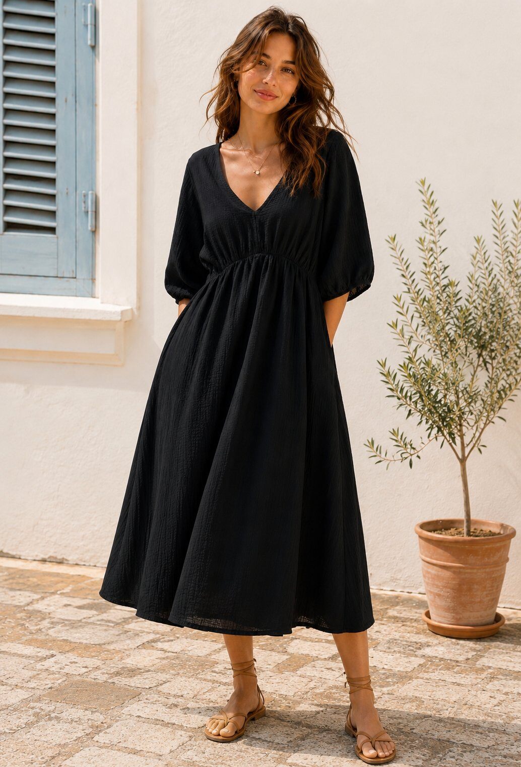 Grossiste Sweetissima - Robe longue en coton