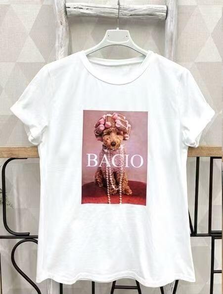 Grossiste Sweetissima - T-shirt avec imprimé de chiots tendance