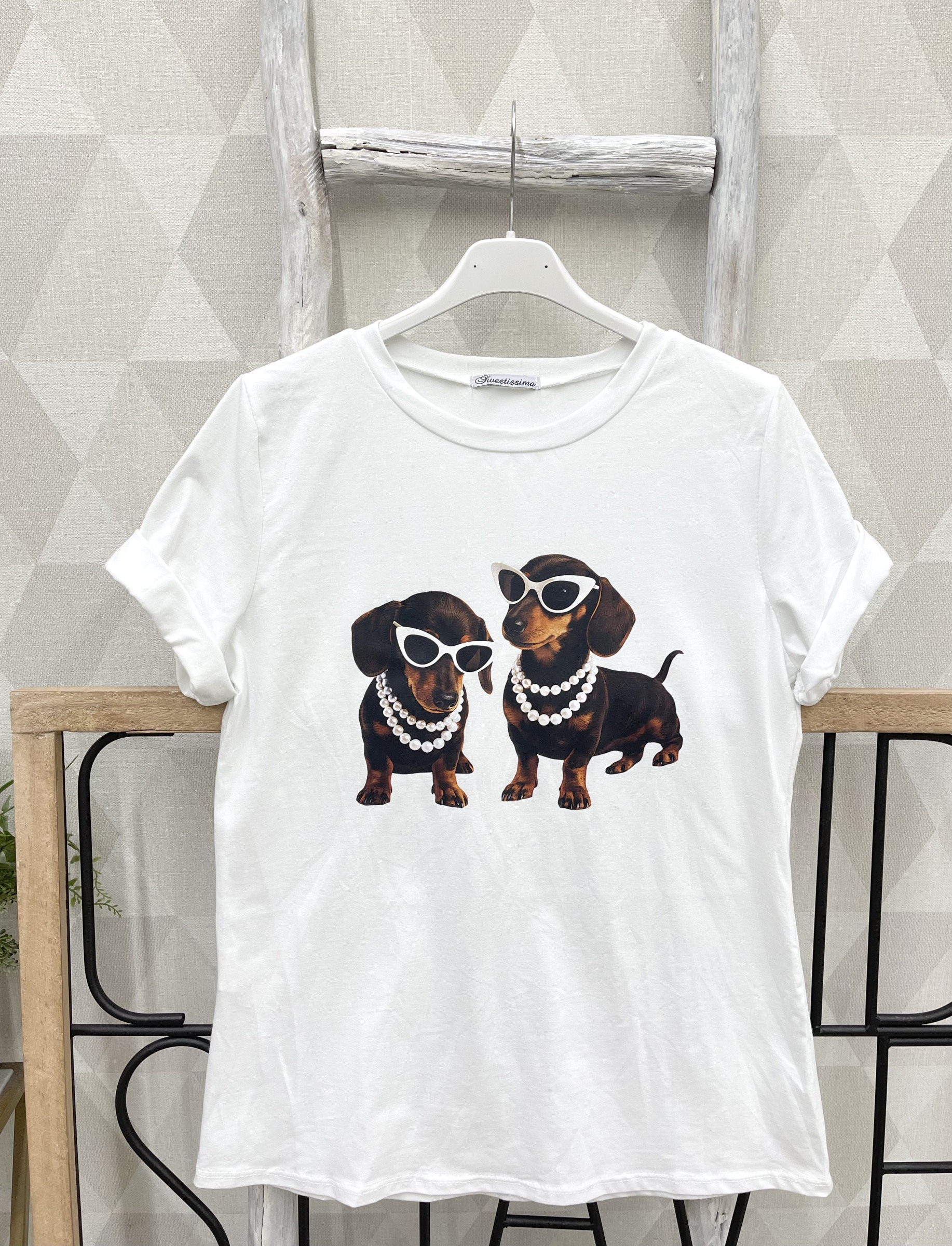 Großhändler Sweetissima - T-Shirt mit Welpen-Print