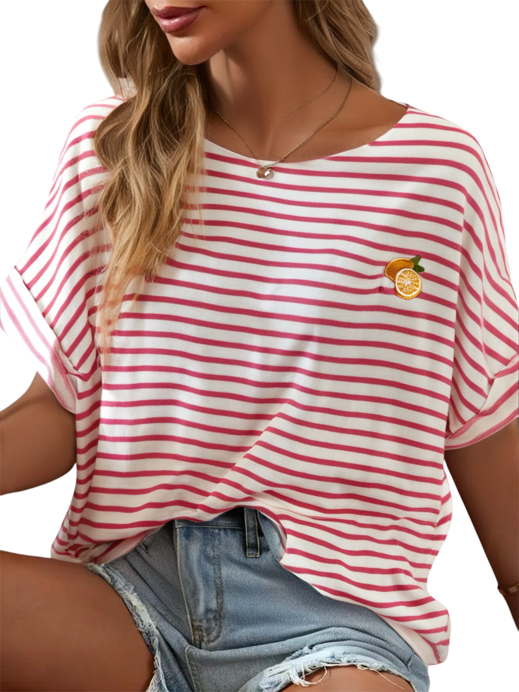 Wholesaler Sweetissima - Striped shirts with lemon embroidery