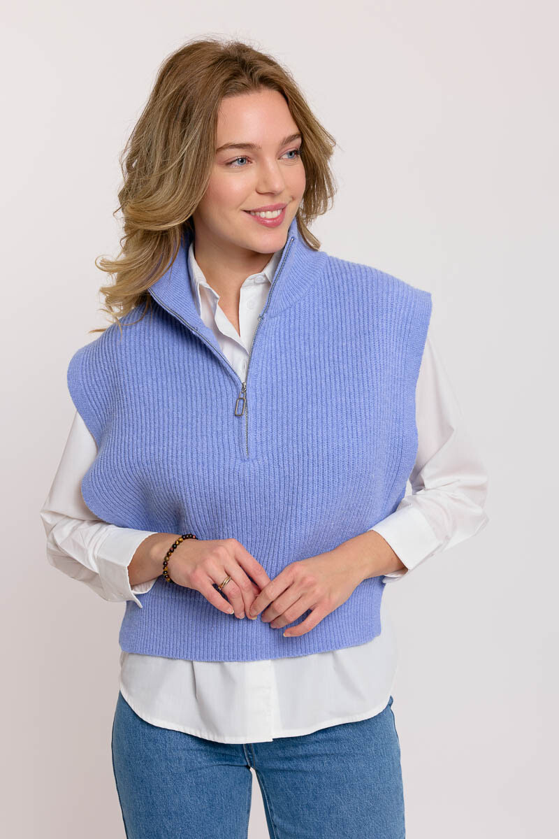 Pull en maille sans manches