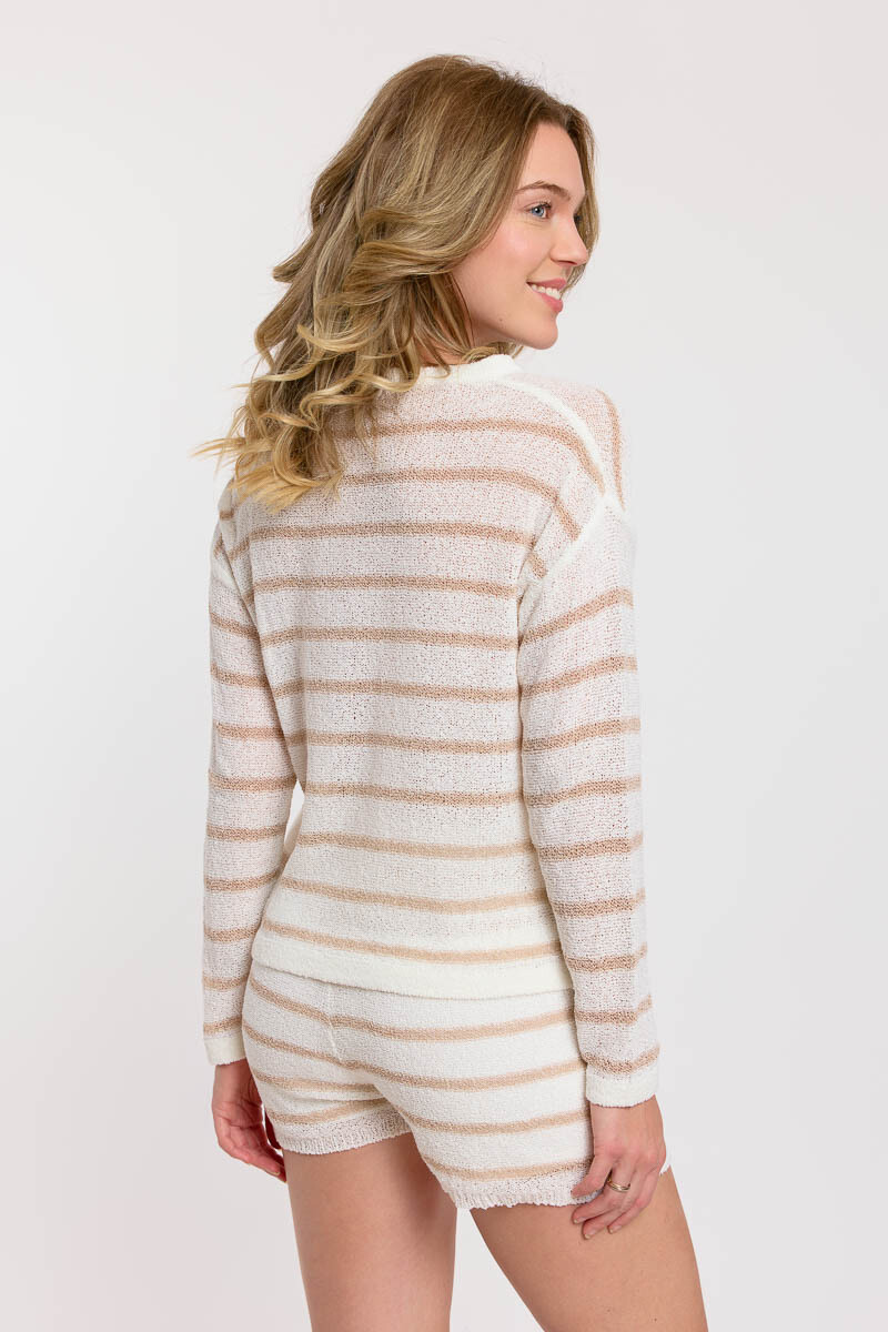 Pull en maille rayé