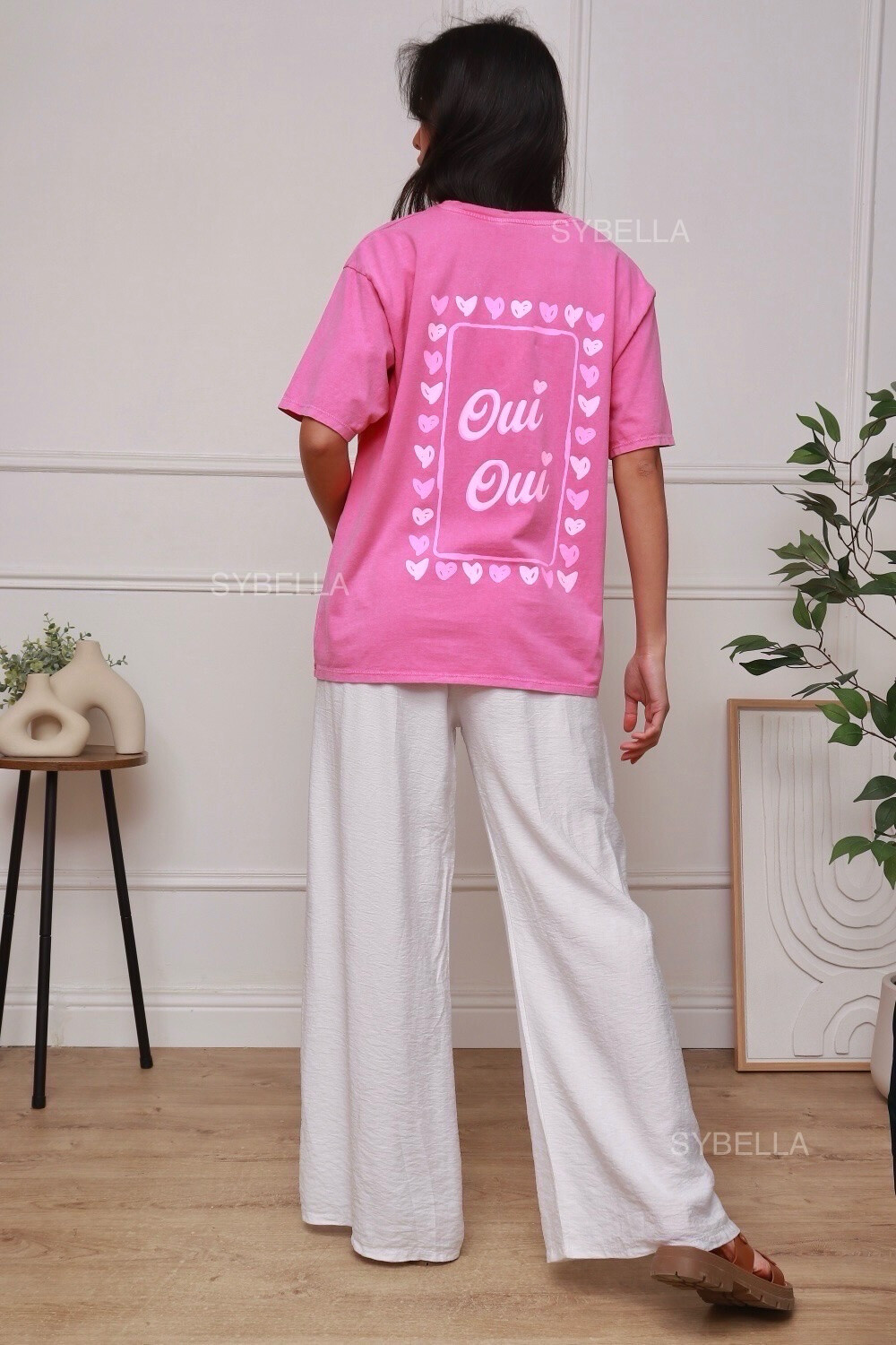 Mayorista SYBELLA - Camiseta Sí sí, algodón premium lavado