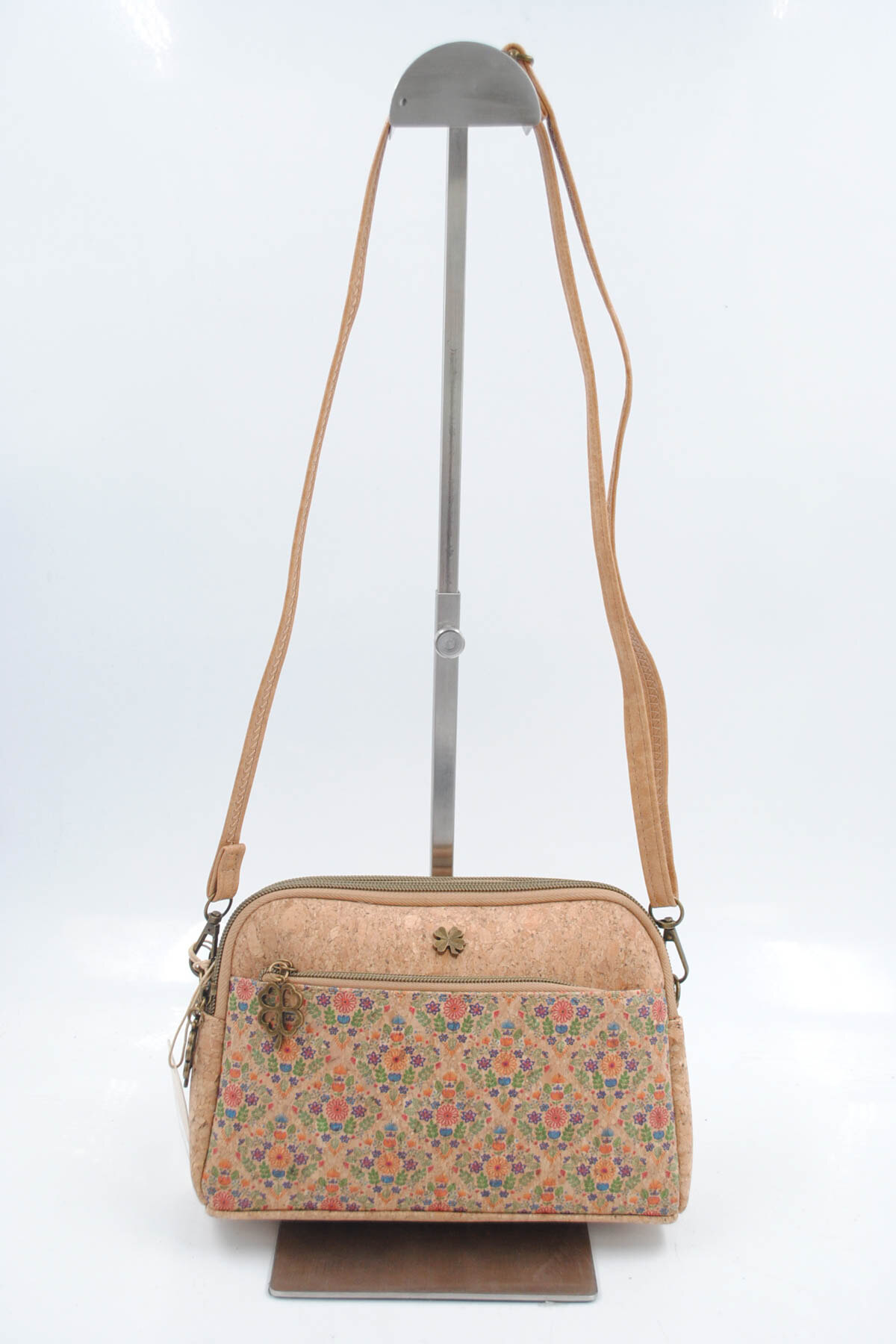 Mayorista SyStyle - Pequeño bolso cruzado con doble cremallera en corcho