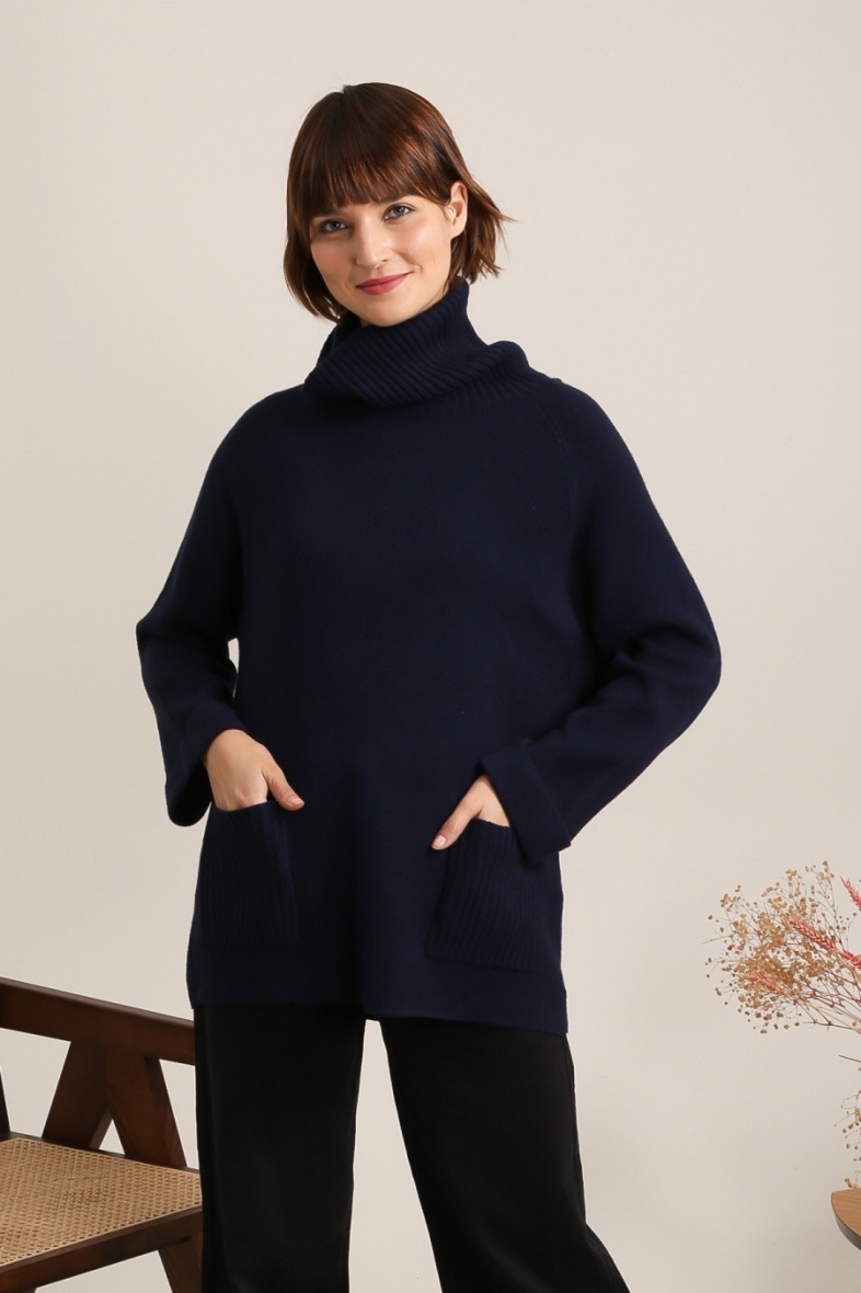 Großhändler Tandem - Rollkragen- und Taschenpullover