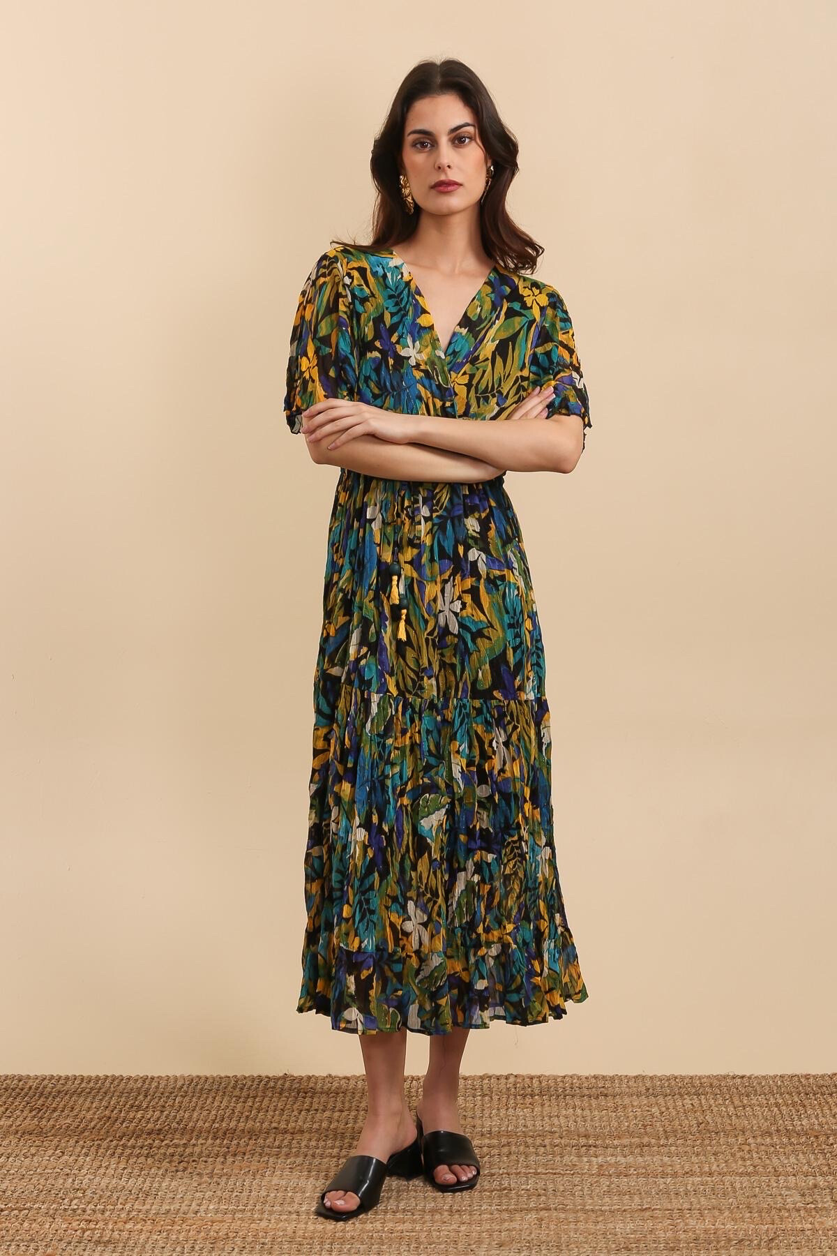 Großhändler Tandem - Langfuttergedruckte Kleid