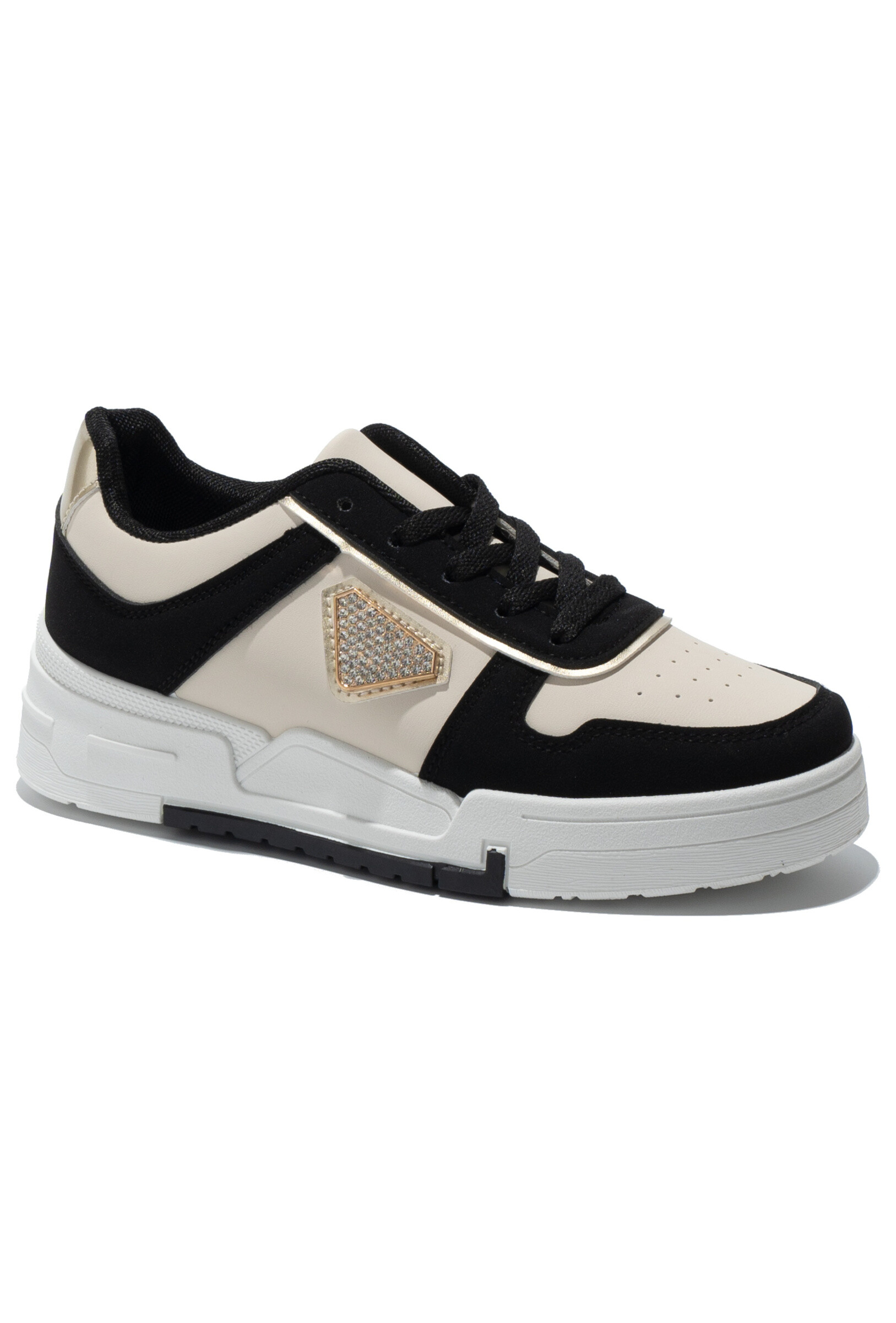 Mayorista TANIA - C'M Paris - DEPORTIVAS STRASS LOGO SNEAKERS SUELA 3 CM