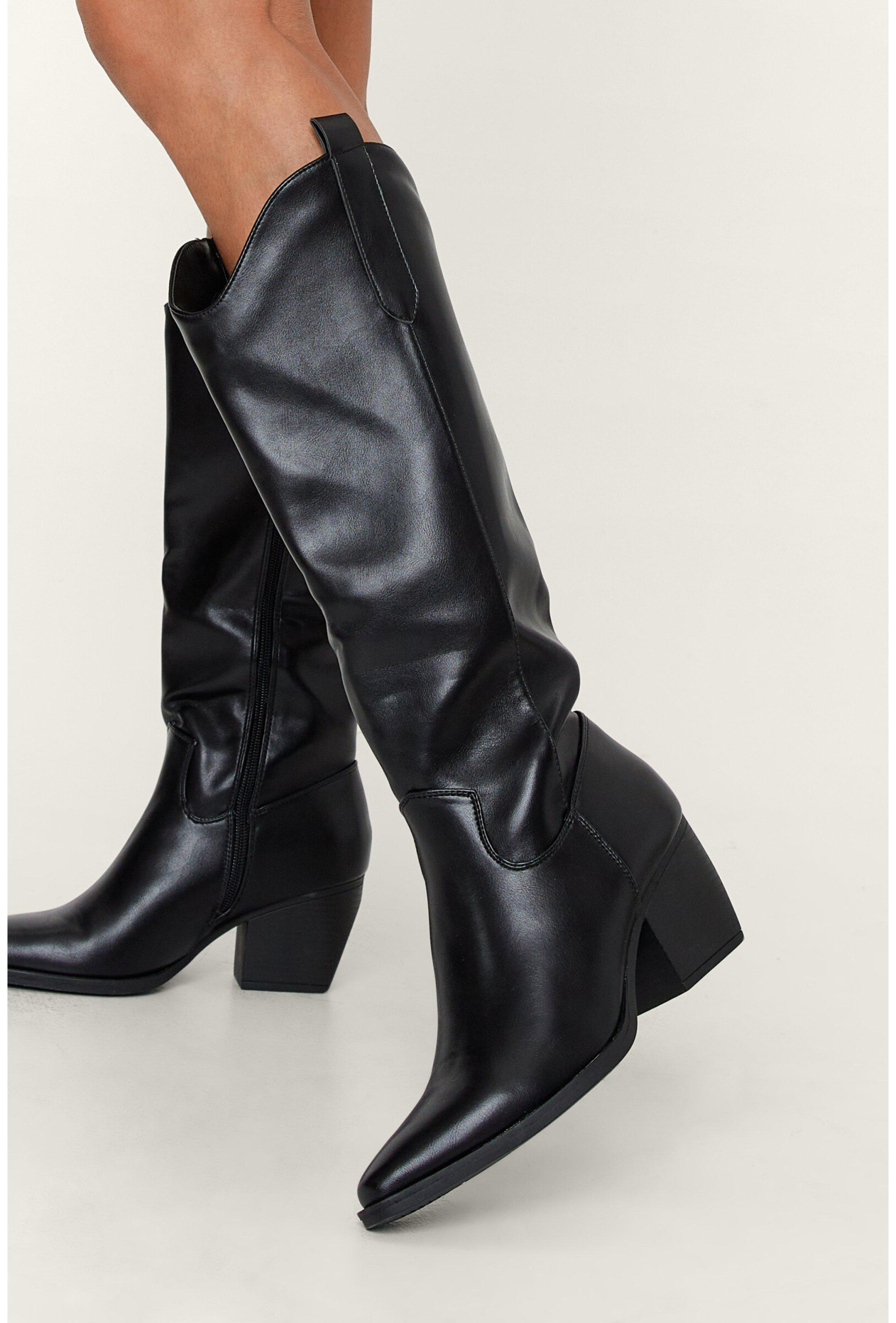 Mayorista TANIA - C'M Paris - Botas de Cuero Sintético - Estilo Vaquero Western