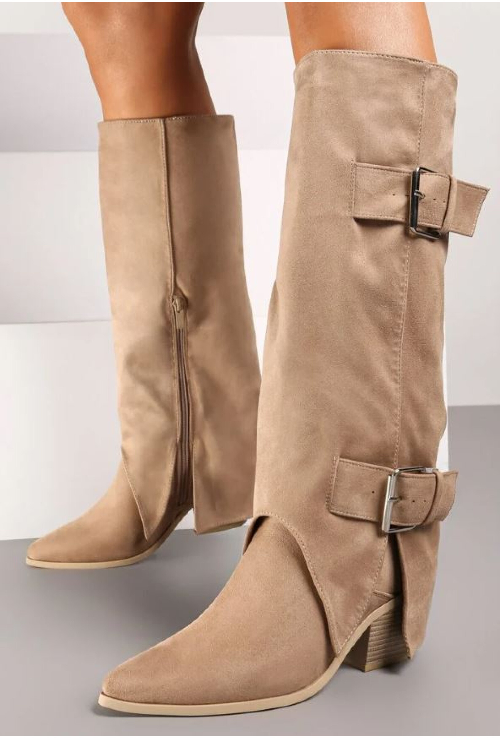 Mayorista TANIA - C'M Paris - Botas con hebillas en efecto ante Tacón bloque - Estilo occidental