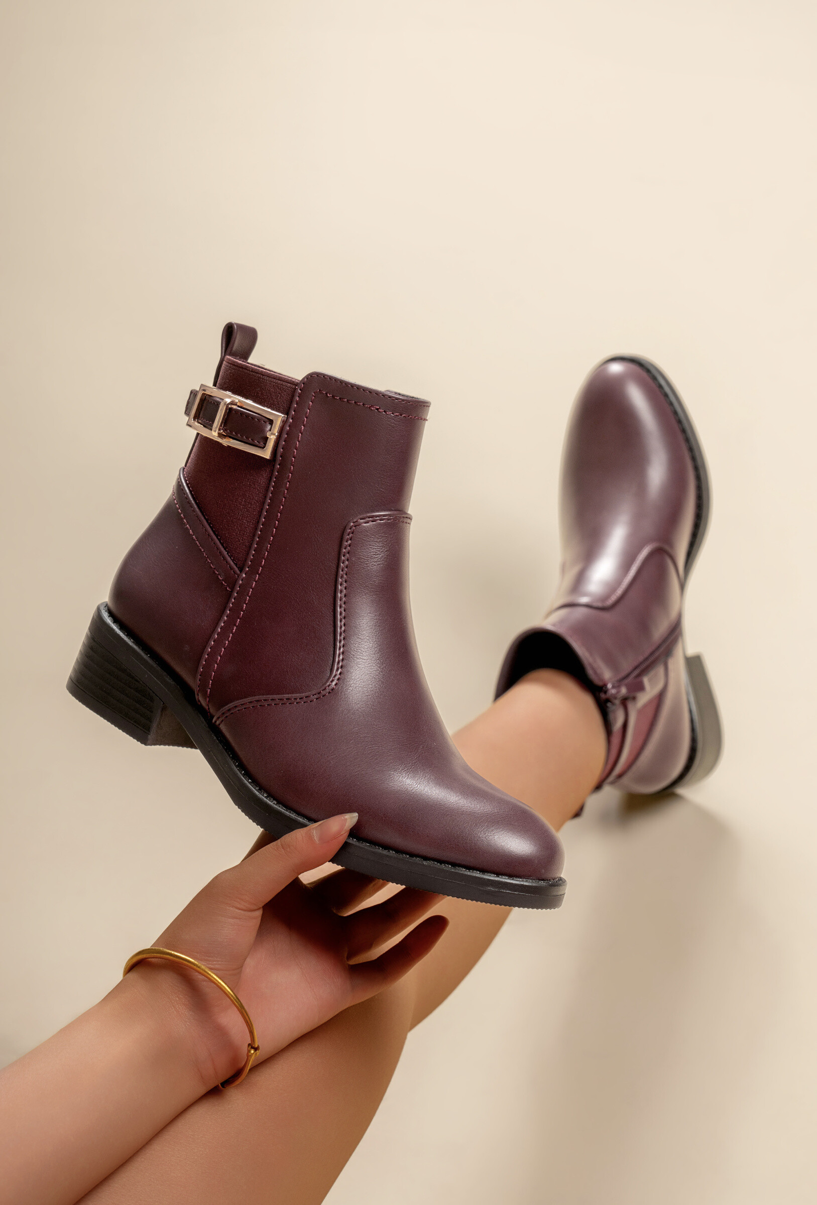 Großhändler TANIA - C'M Paris - Flache Damenstiefeletten aus Kunstleder