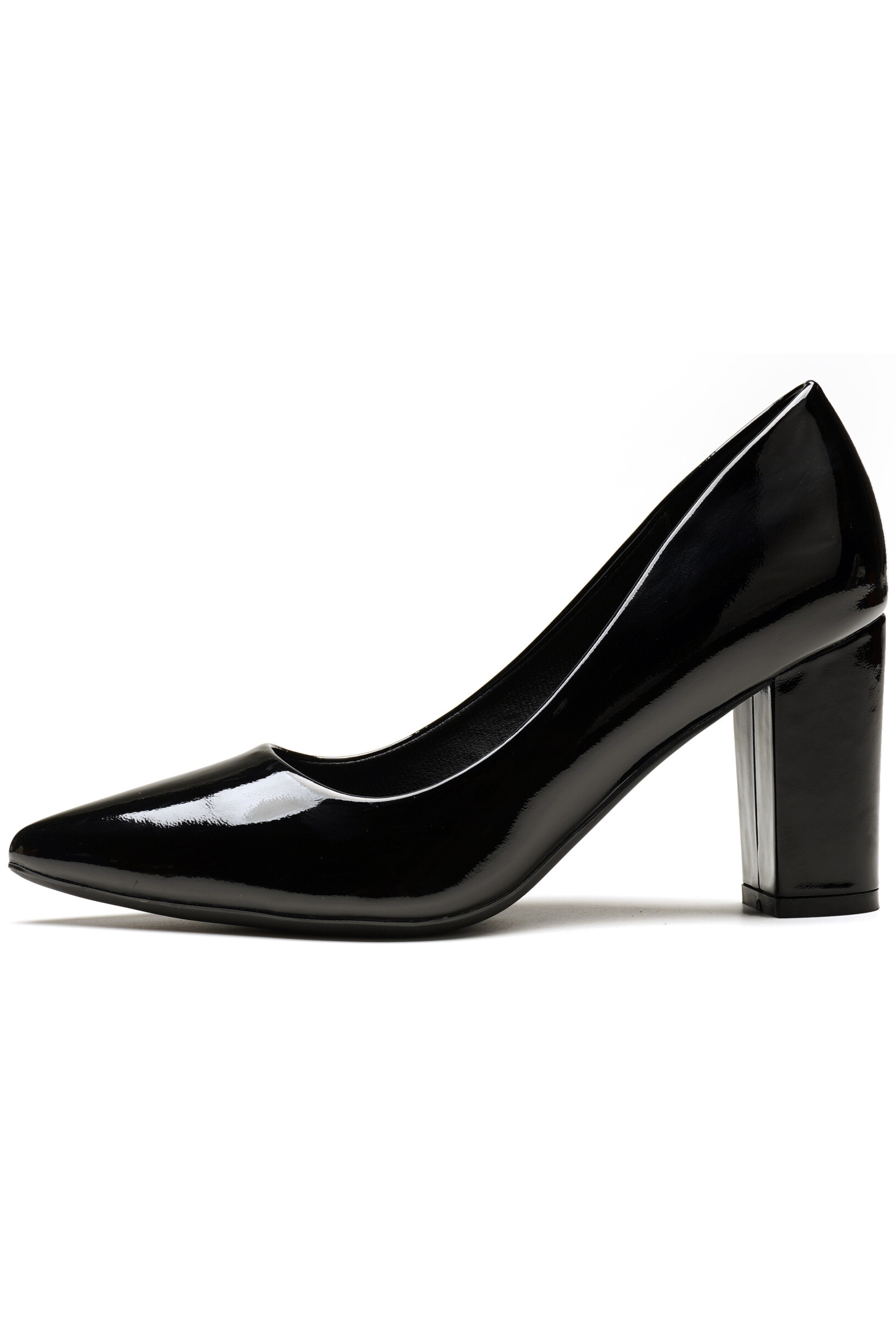 Wholesaler TANIA - C'M Paris - POINTED PATENT PUMPS WITH SQUARE HEEL