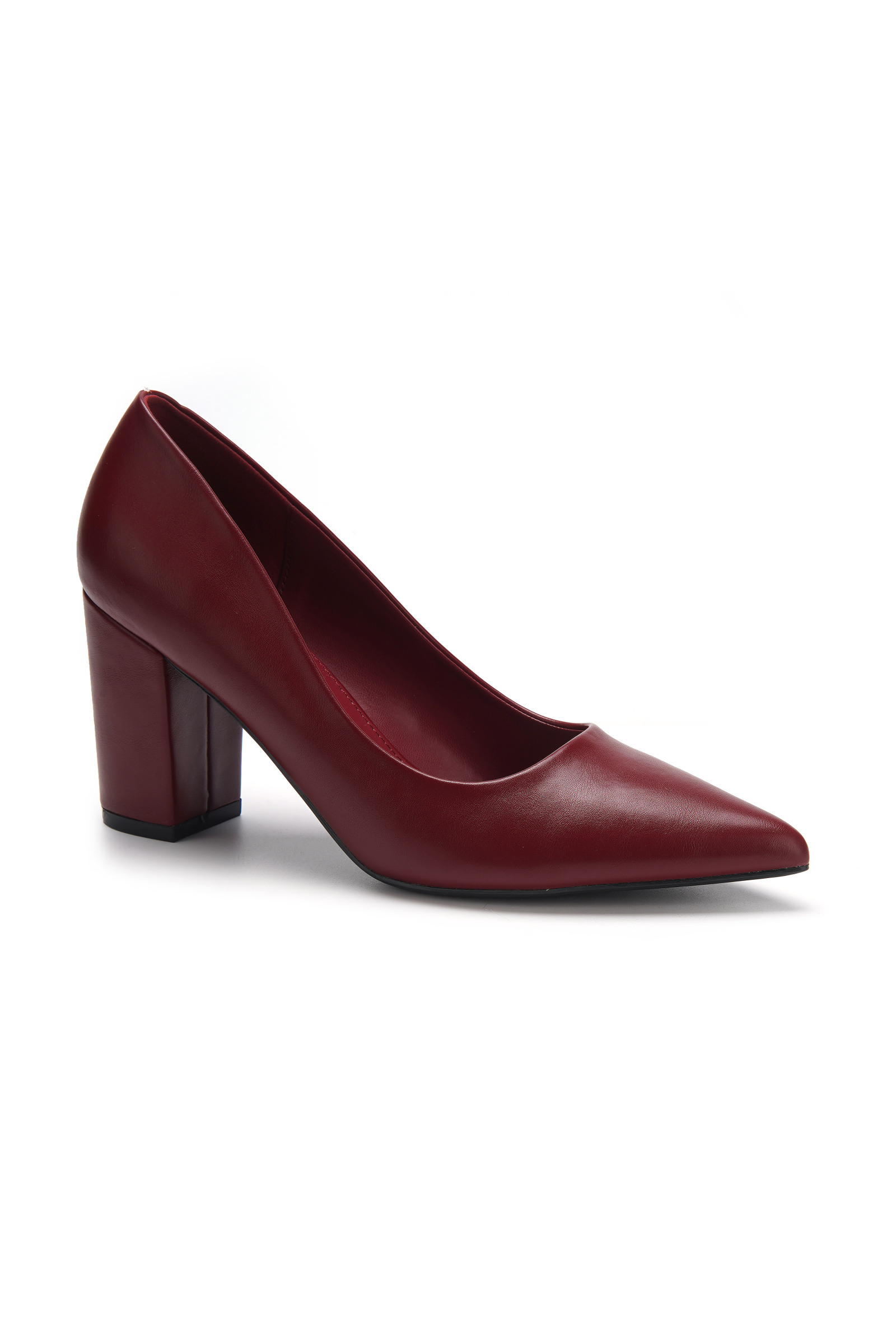 Wholesaler TANIA - C'M Paris - Women's square heel pumps in faux leather with pointed toe
