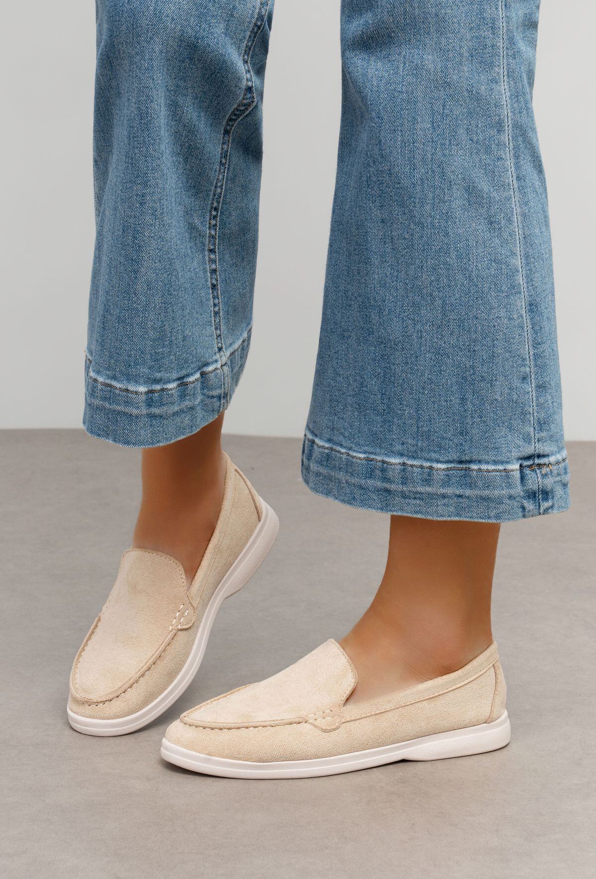 Wholesaler TANIA - C'M Paris - Suede-effect loafers with thick comfort sole