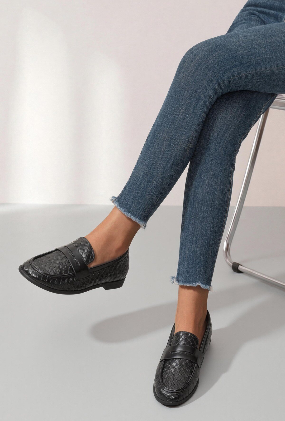 Großhändler TANIA - C'M Paris - Loafer mit Flechteffekt und eckiger Spitze