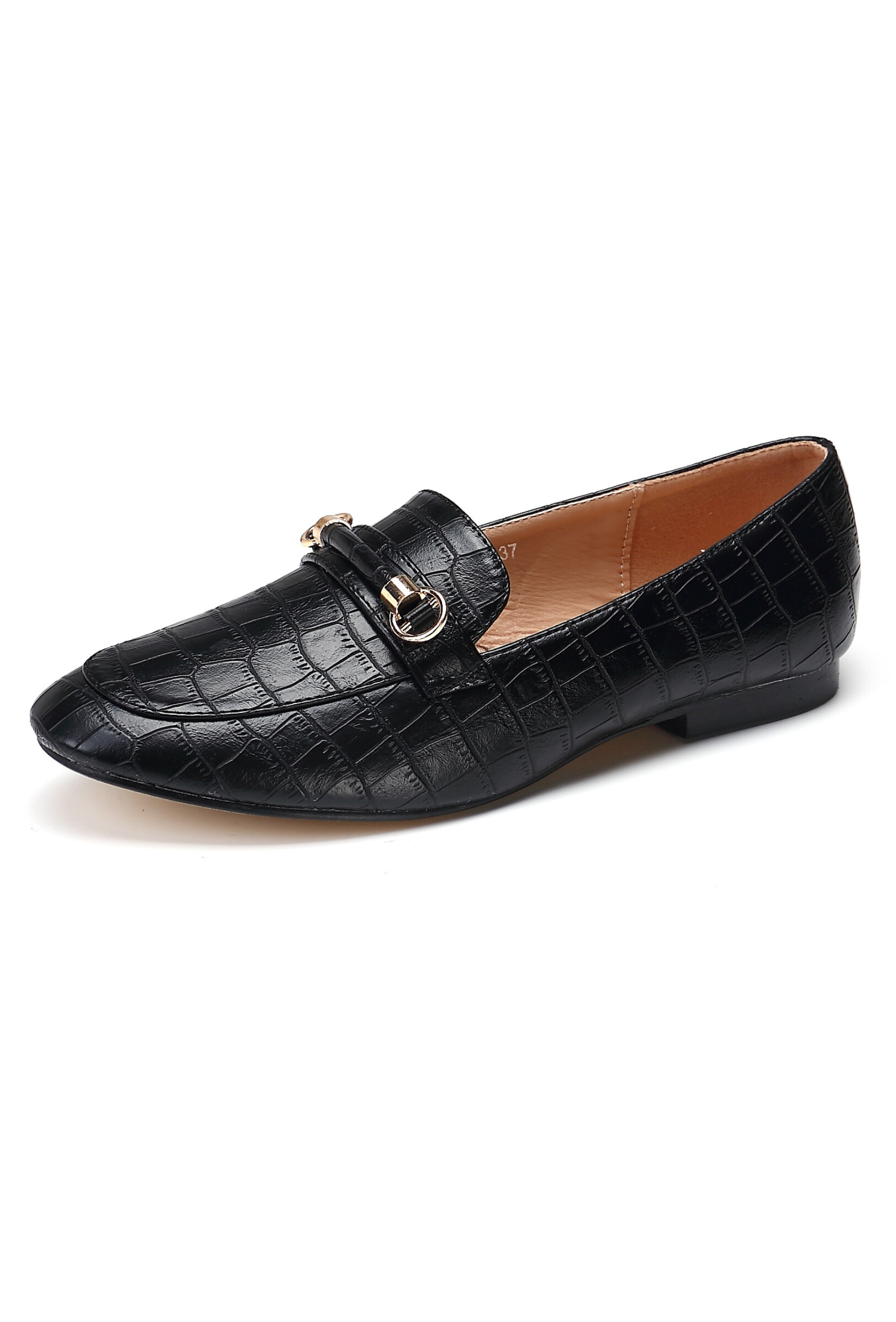 Wholesaler TANIA - C'M Paris - Croco effect moccasins with decorative loop