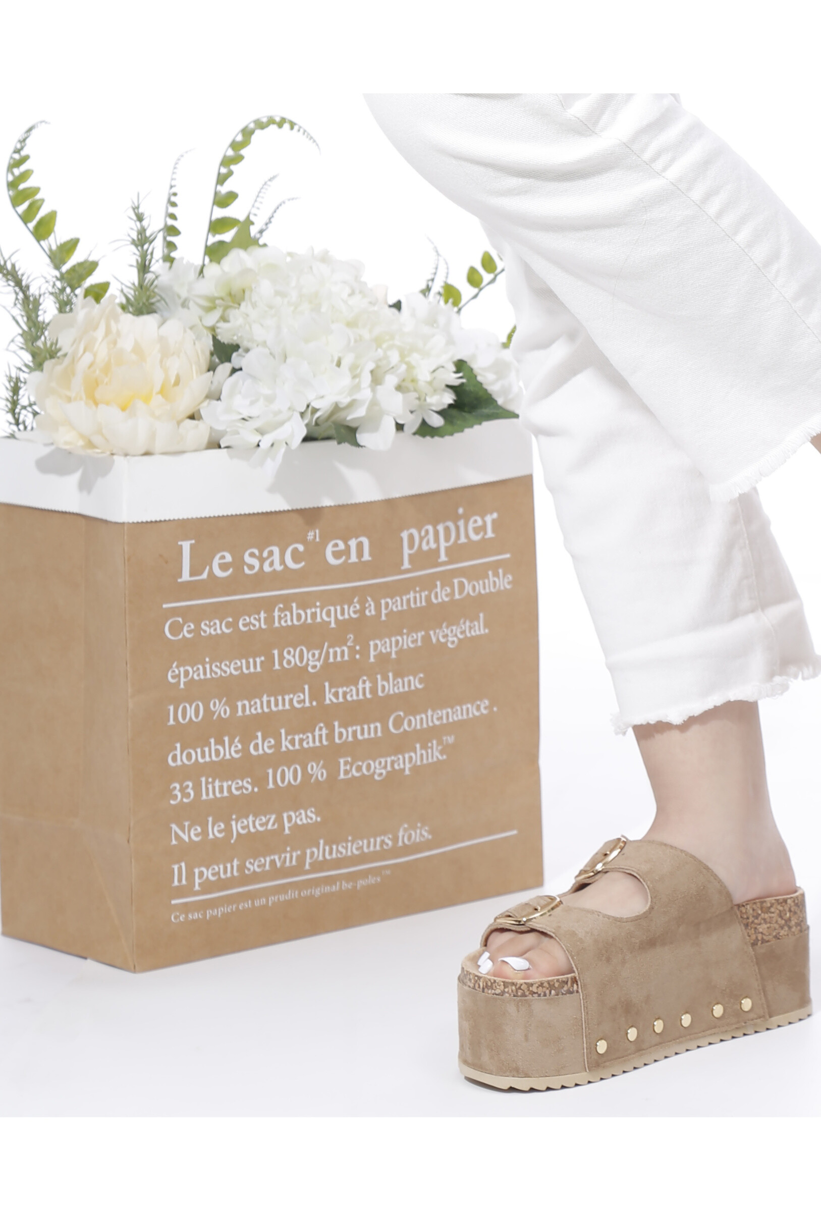 Grossiste TANIA - C'M Paris - mule plateforme double brides semelle confort
