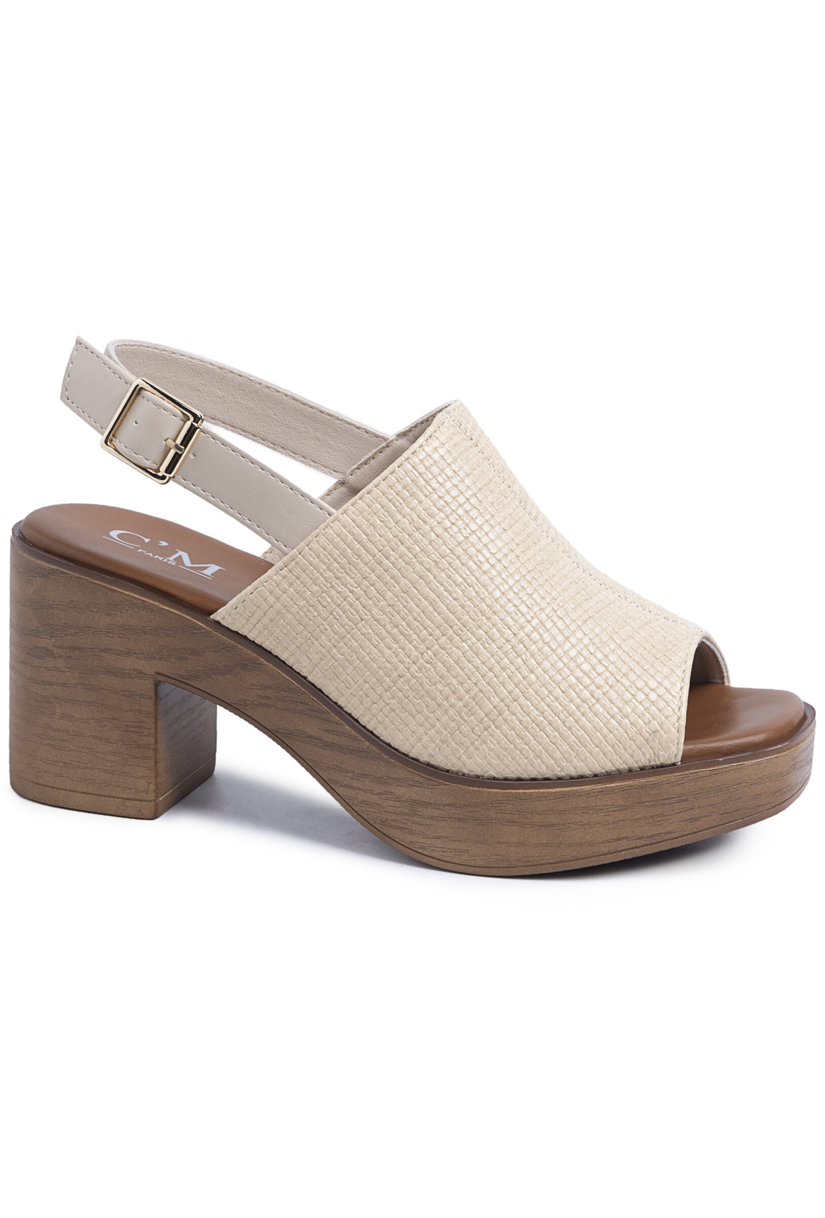 Wholesaler TANIA - C'M Paris - faux wood platform heel sandals