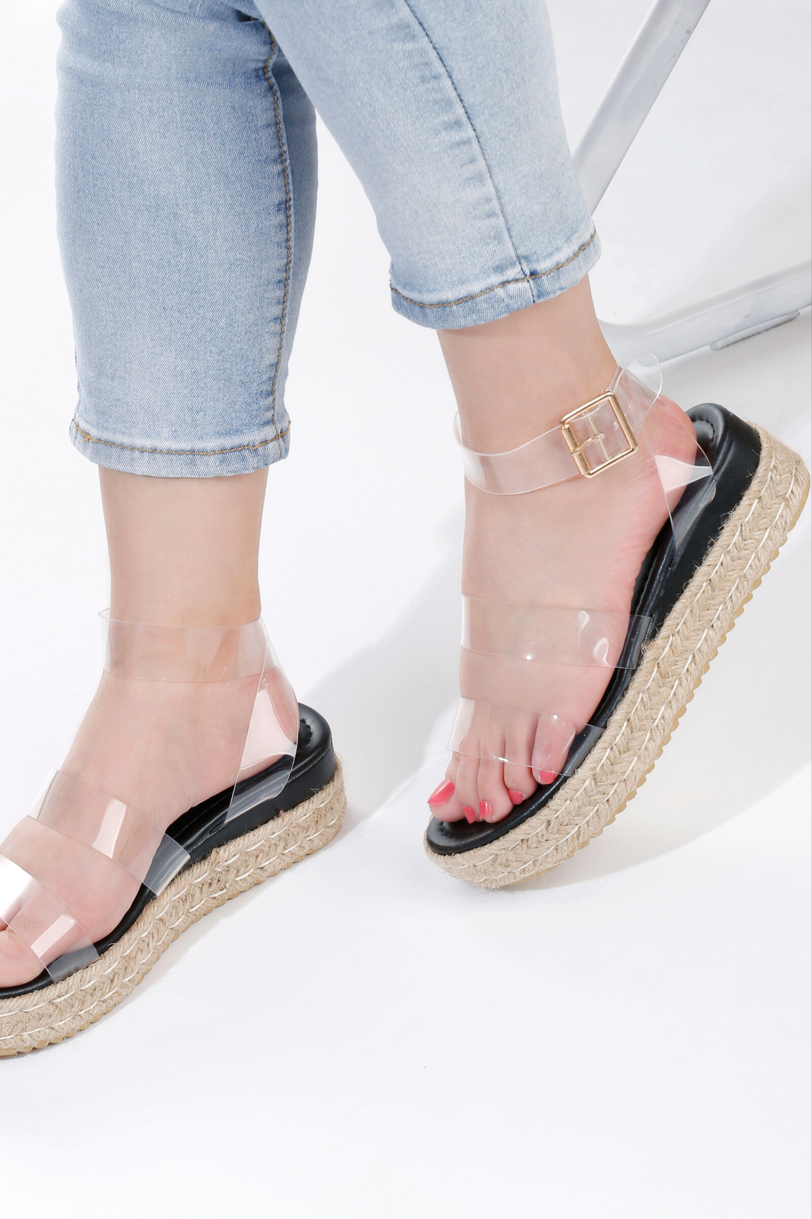 Wholesaler TANIA - C'M Paris - transparent sandals platform rope sole