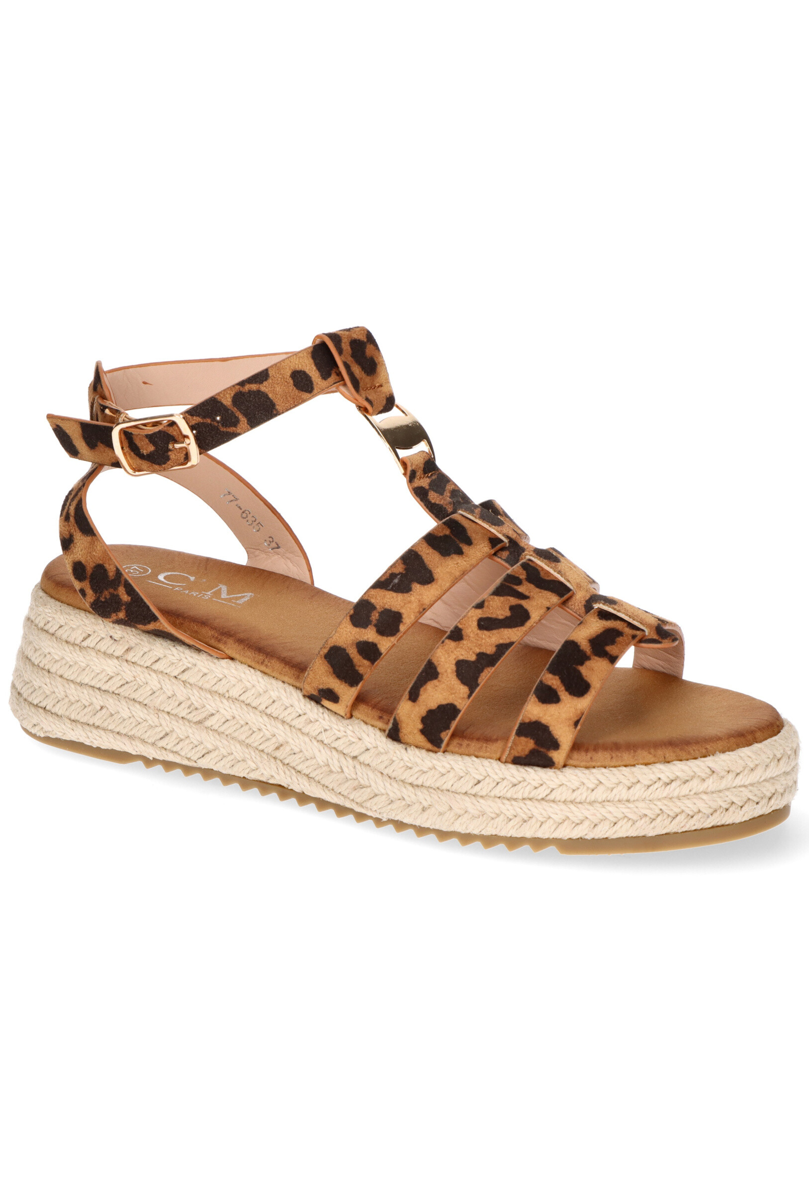 Grossiste TANIA - C'M Paris - 77-635 sandales compensées plateforme en corde