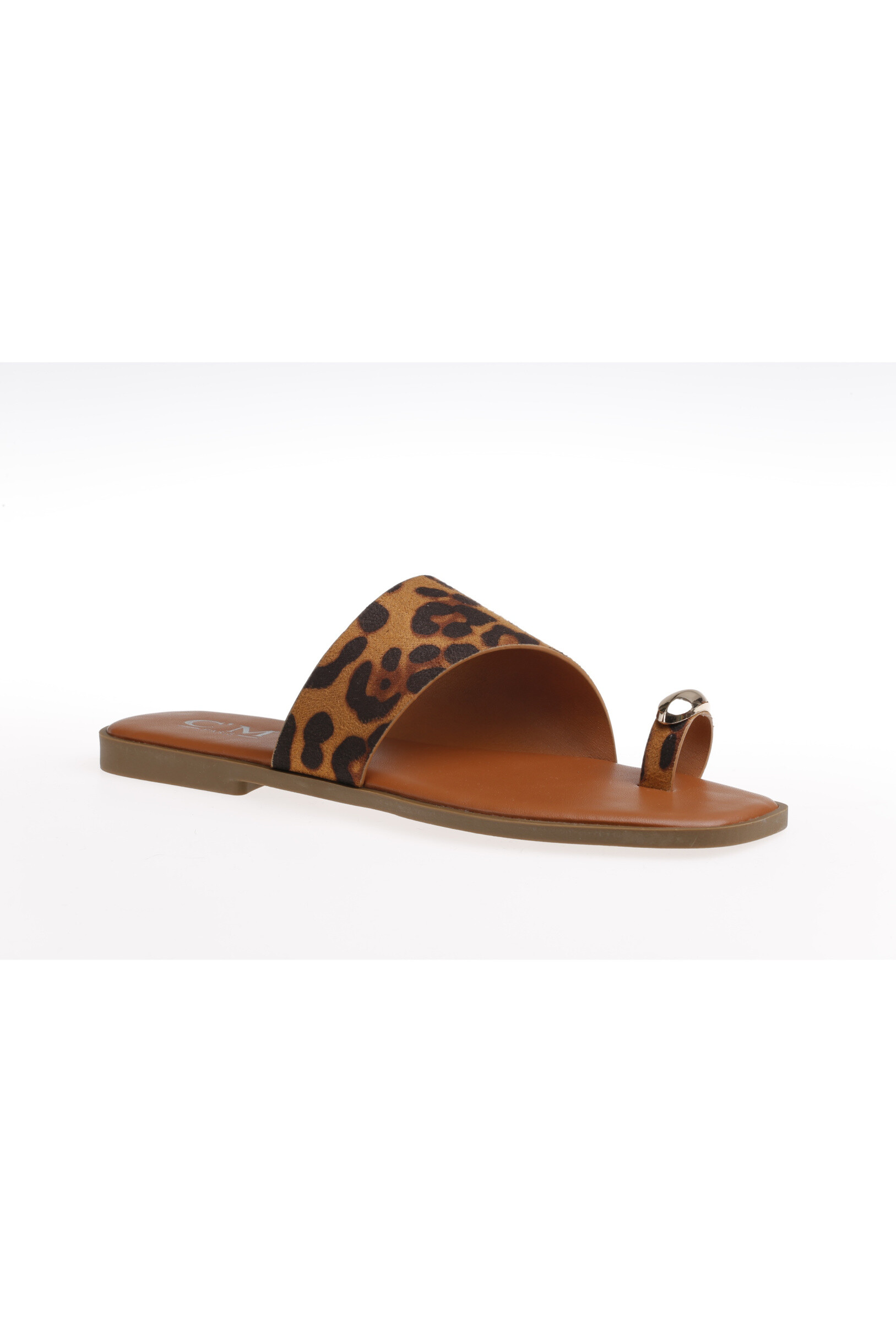 Wholesaler TANIA - C'M Paris - Flat sandals with golden metal loop on the large toe flange