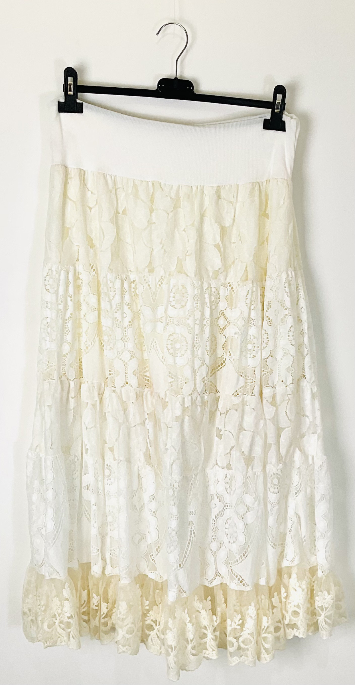 Grossista TDI FASHION - Gonna lunga boho in pizzo ricamato